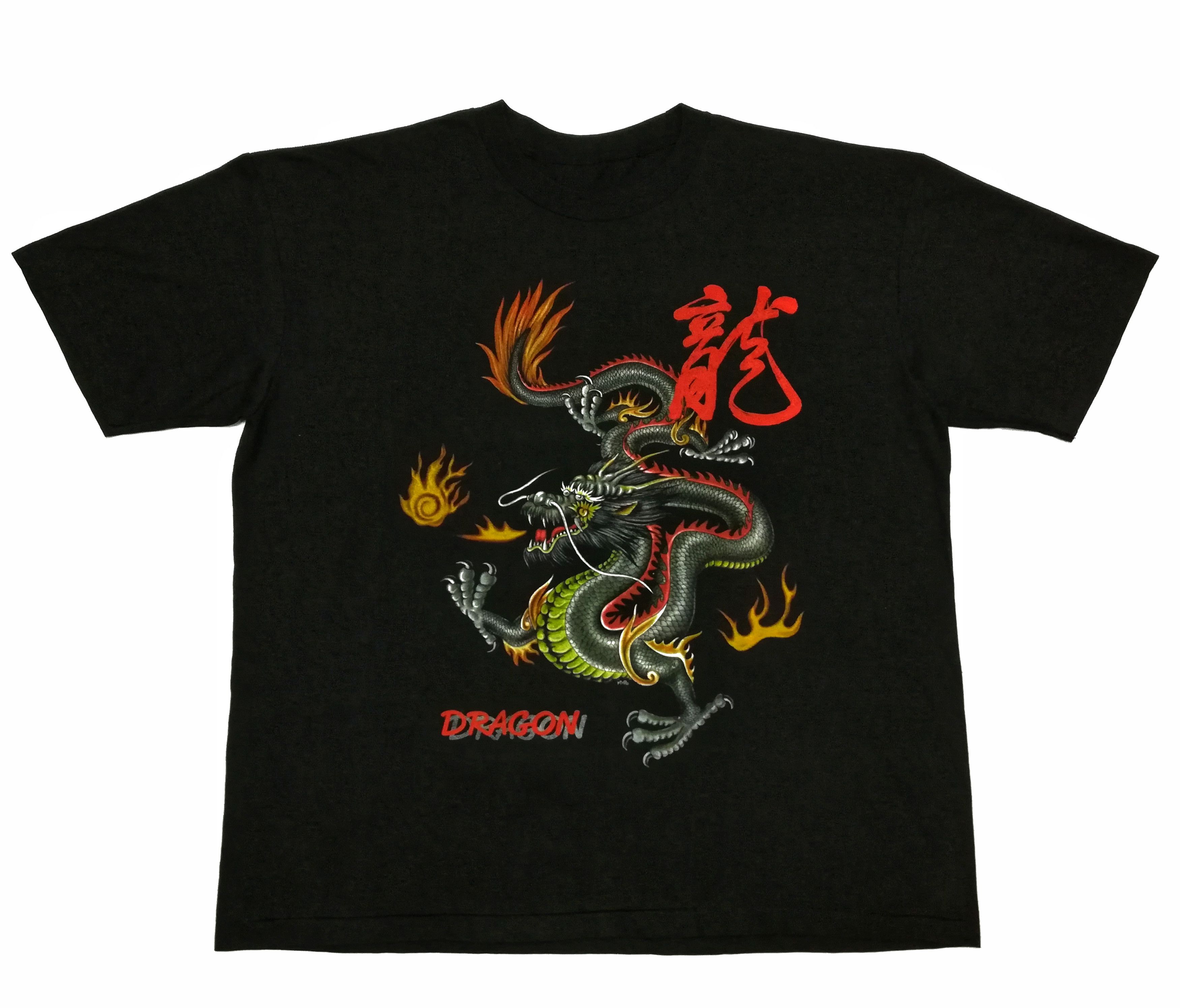 Japanese Brand 🔥Japanese Dragon Pimpo Black Printed Sukajan T Shirts🔥 Size US XXL / EU 58 / 5 - 1 Thumbnail