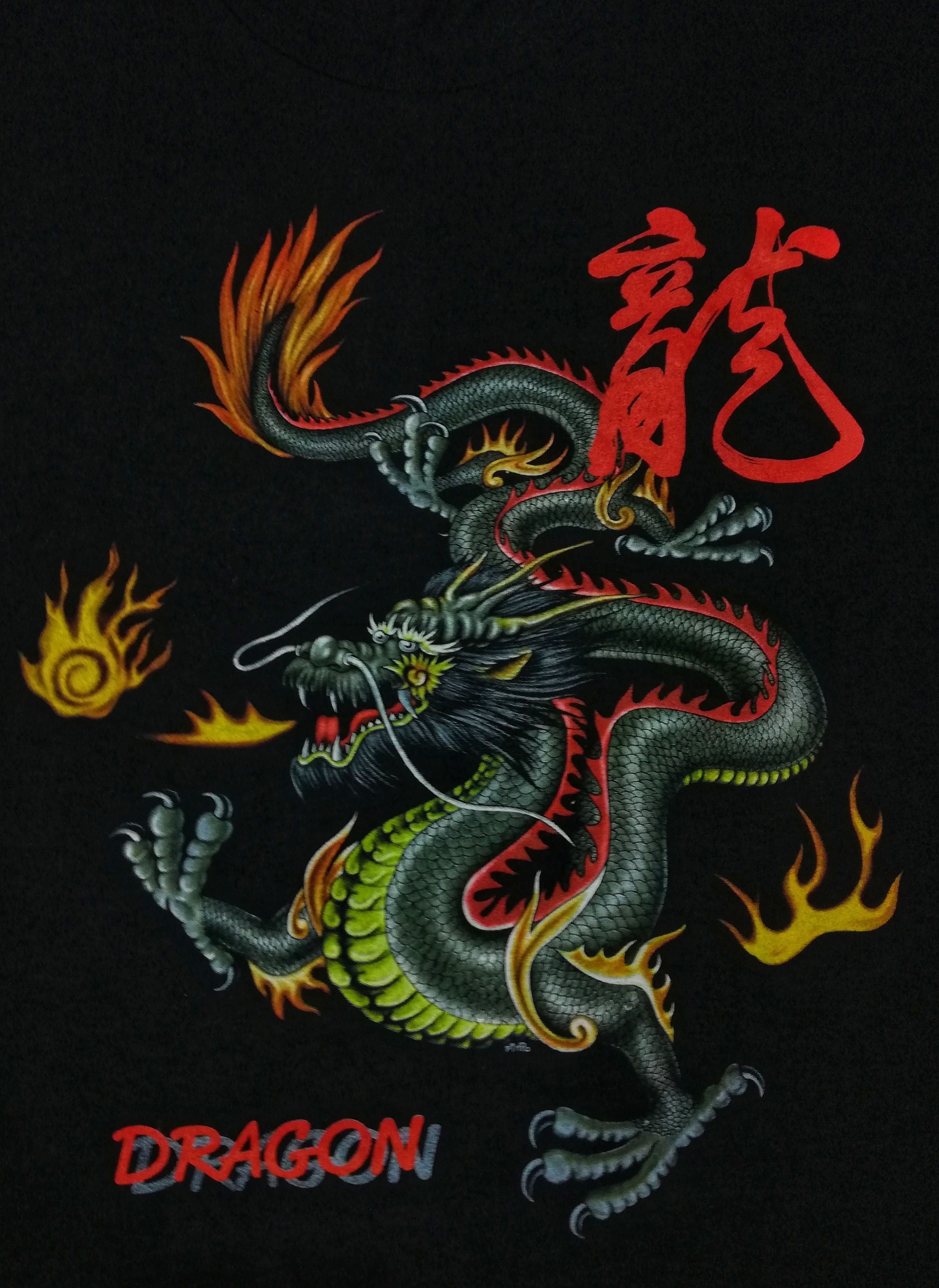 Japanese Brand 🔥Japanese Dragon Pimpo Black Printed Sukajan T Shirts🔥 Size US XXL / EU 58 / 5 - 2 Thumbnail