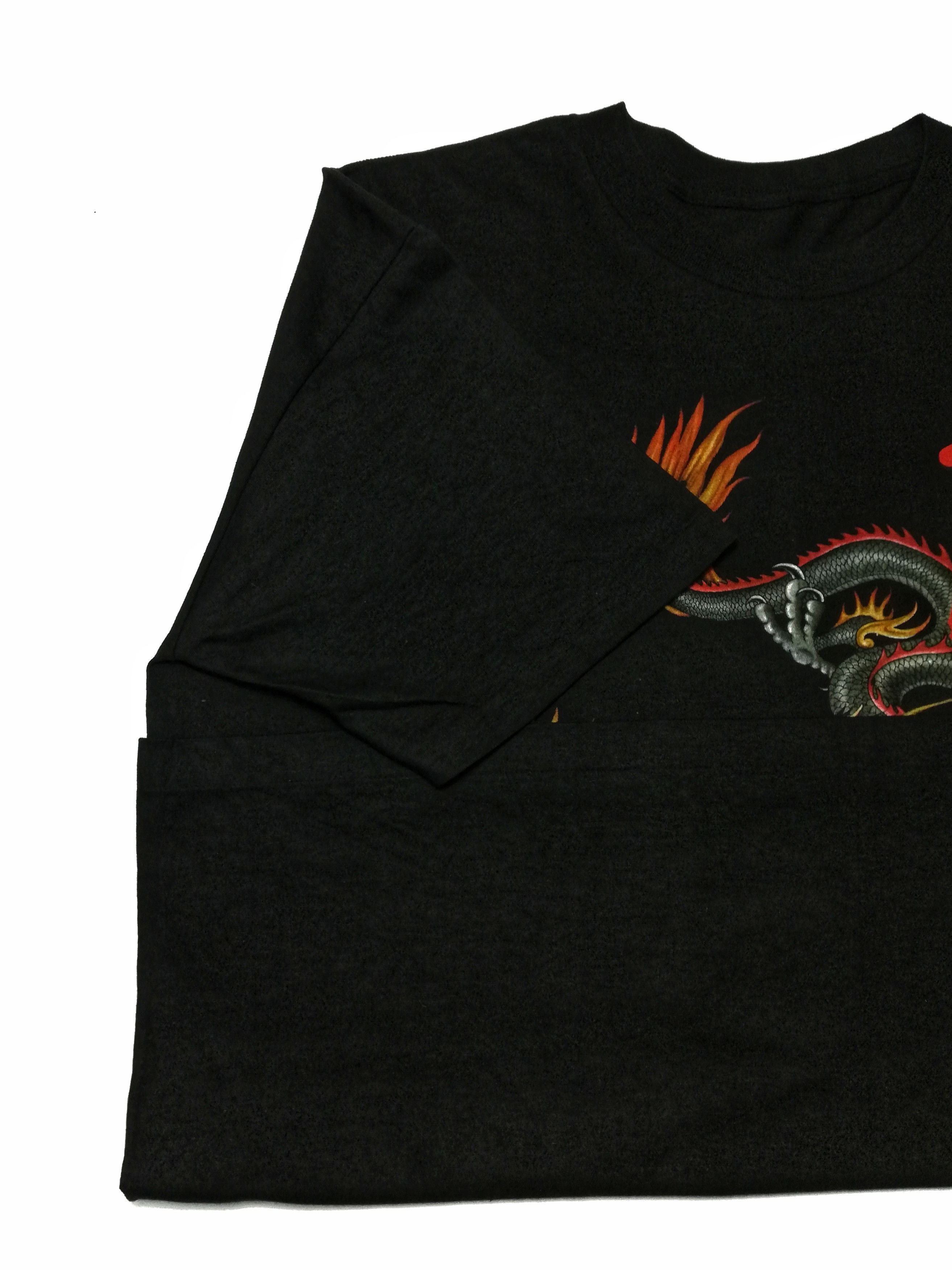 Japanese Brand 🔥Japanese Dragon Pimpo Black Printed Sukajan T Shirts🔥 Size US XXL / EU 58 / 5 - 5 Thumbnail