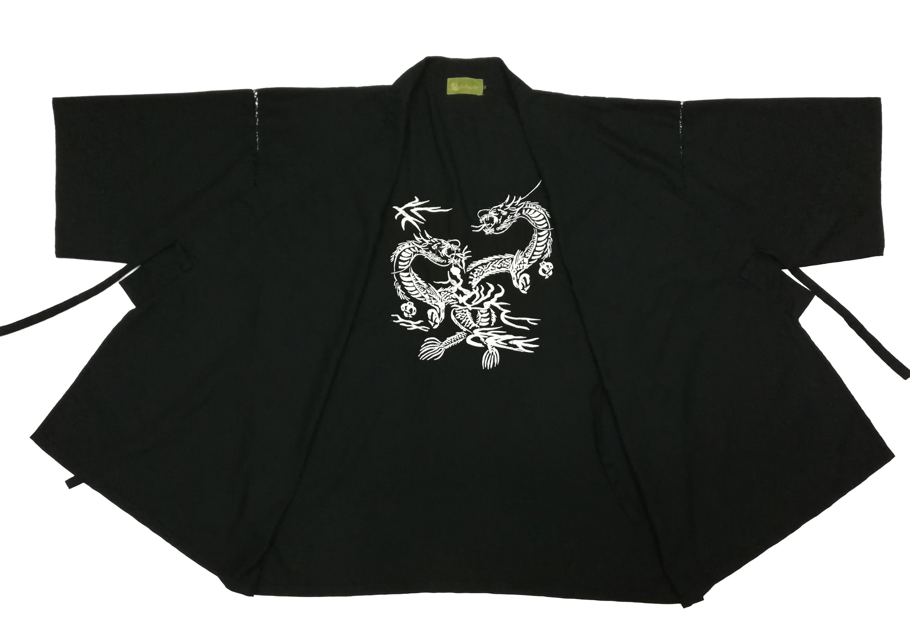 Japanese Brand 🔥Sakigake Black Japanese Cool Kimono Shirt Dragon Big Logo Size US XXL / EU 58 / 5 - 1 Thumbnail
