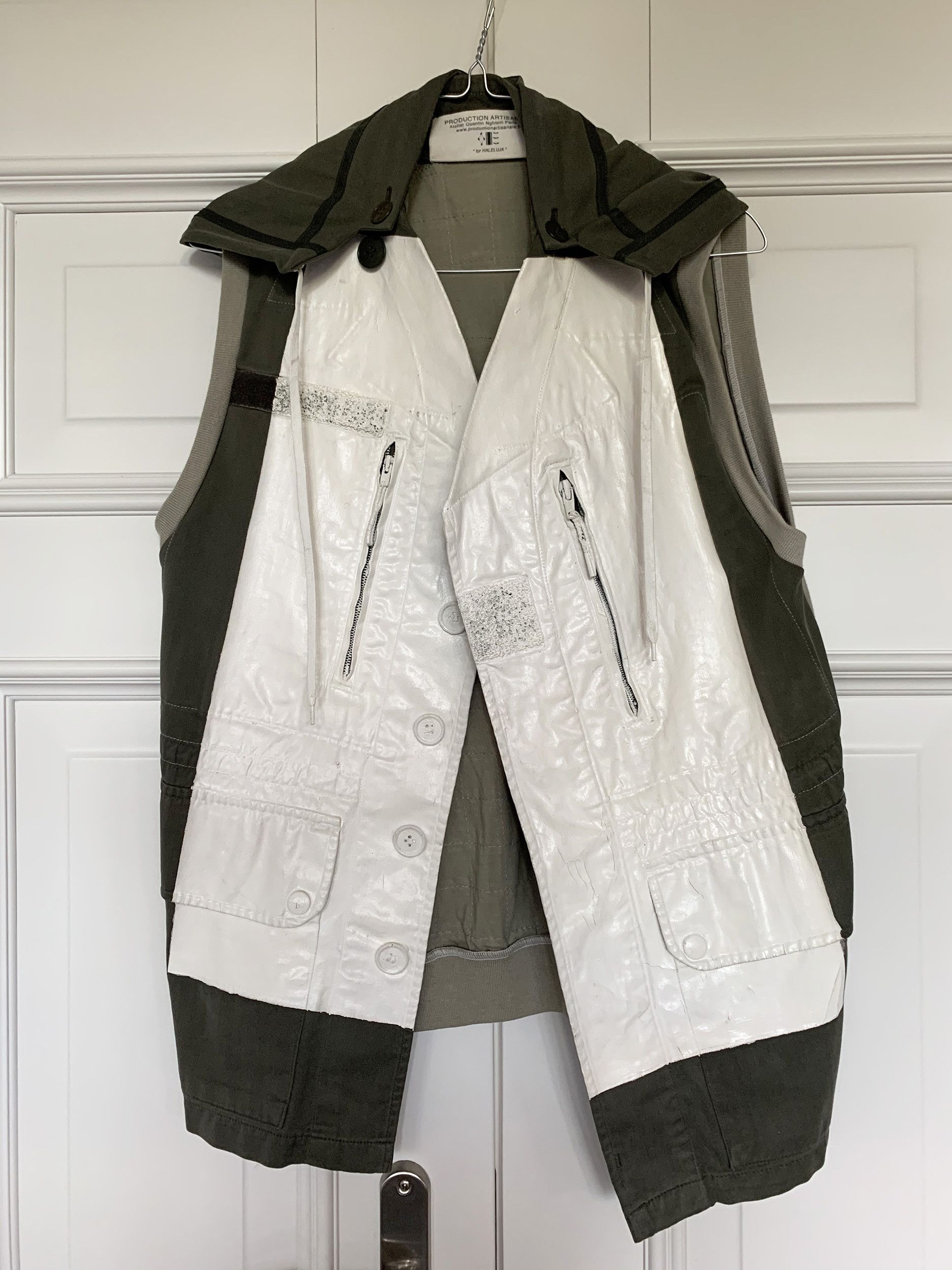 Vintage Rare Production Artisanale Hand Painted Vest Jacket Size US M / EU 48-50 / 2 - 2 Thumbnail