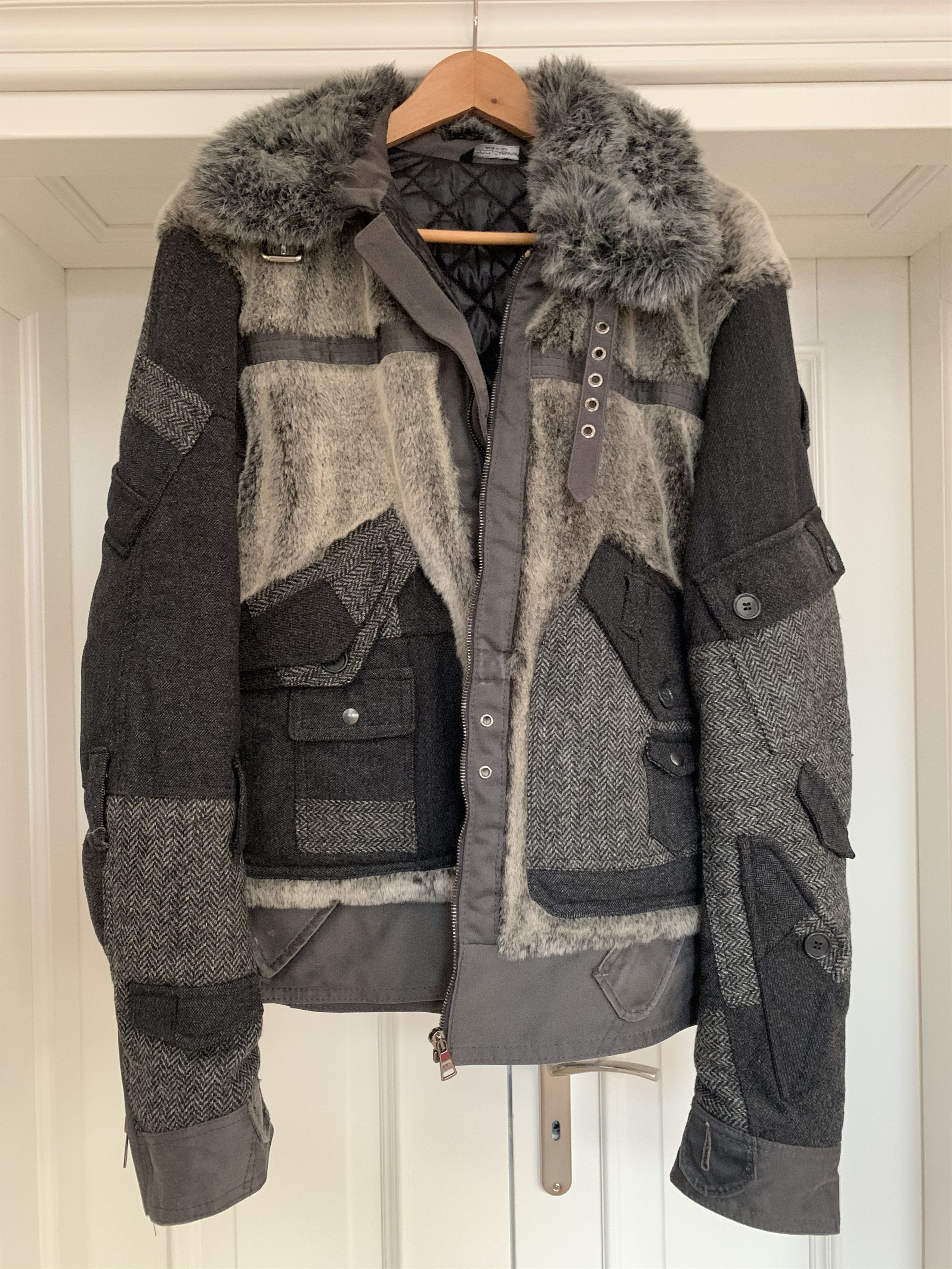 Dolce & Gabbana NEW $4.5k Reconstructed Patchwork Jacket Size US M / EU 48-50 / 2 - 1 Thumbnail