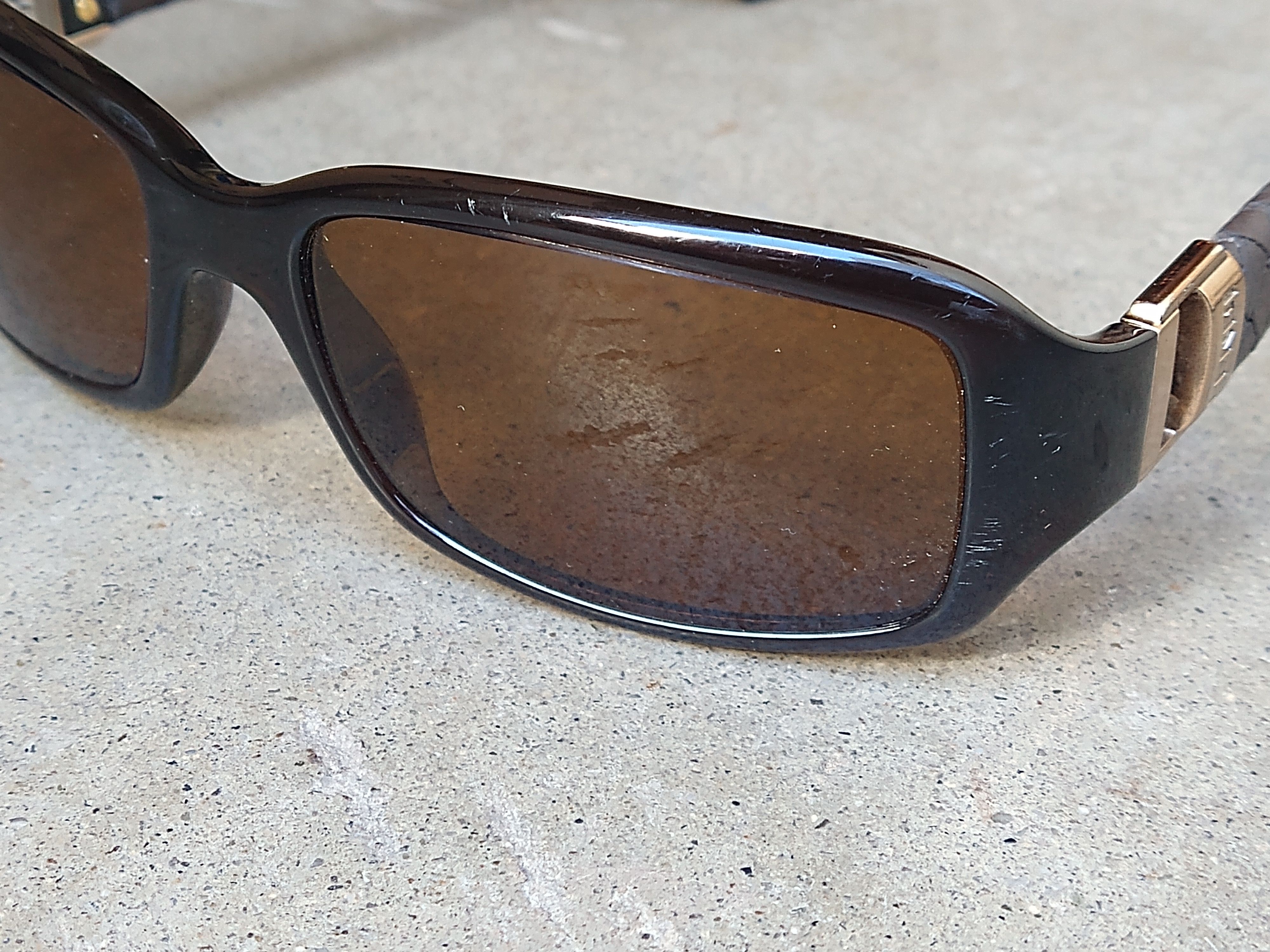 Fendi Fendi Sunglasses FS 299 207 Tortoise Brown Italy Rectangle Size ONE SIZE - 4 Thumbnail
