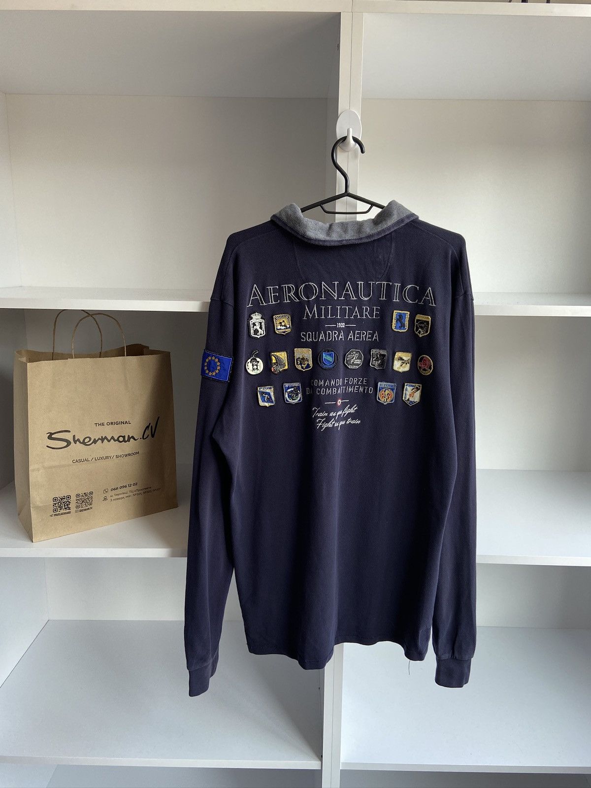 Aeronautica Militare × Vintage Vintage Aeronautica Militare Squadra Aerea Long-Sleeve Size US XXL / EU 58 / 5 - 1 Thumbnail