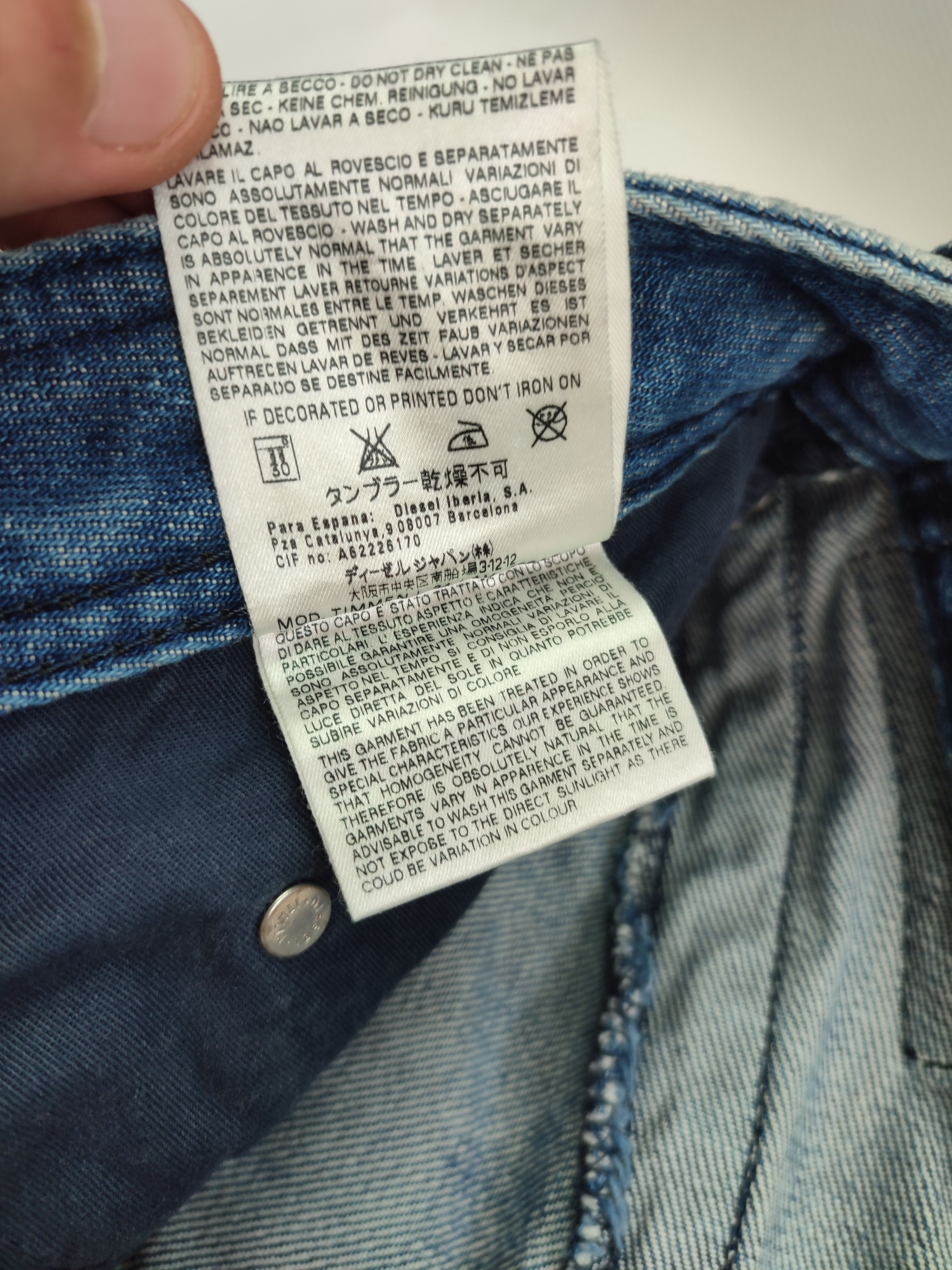 Diesel Diesel Timmen Wash Straight Jeans Size US 30 / EU 46 - 14 Thumbnail