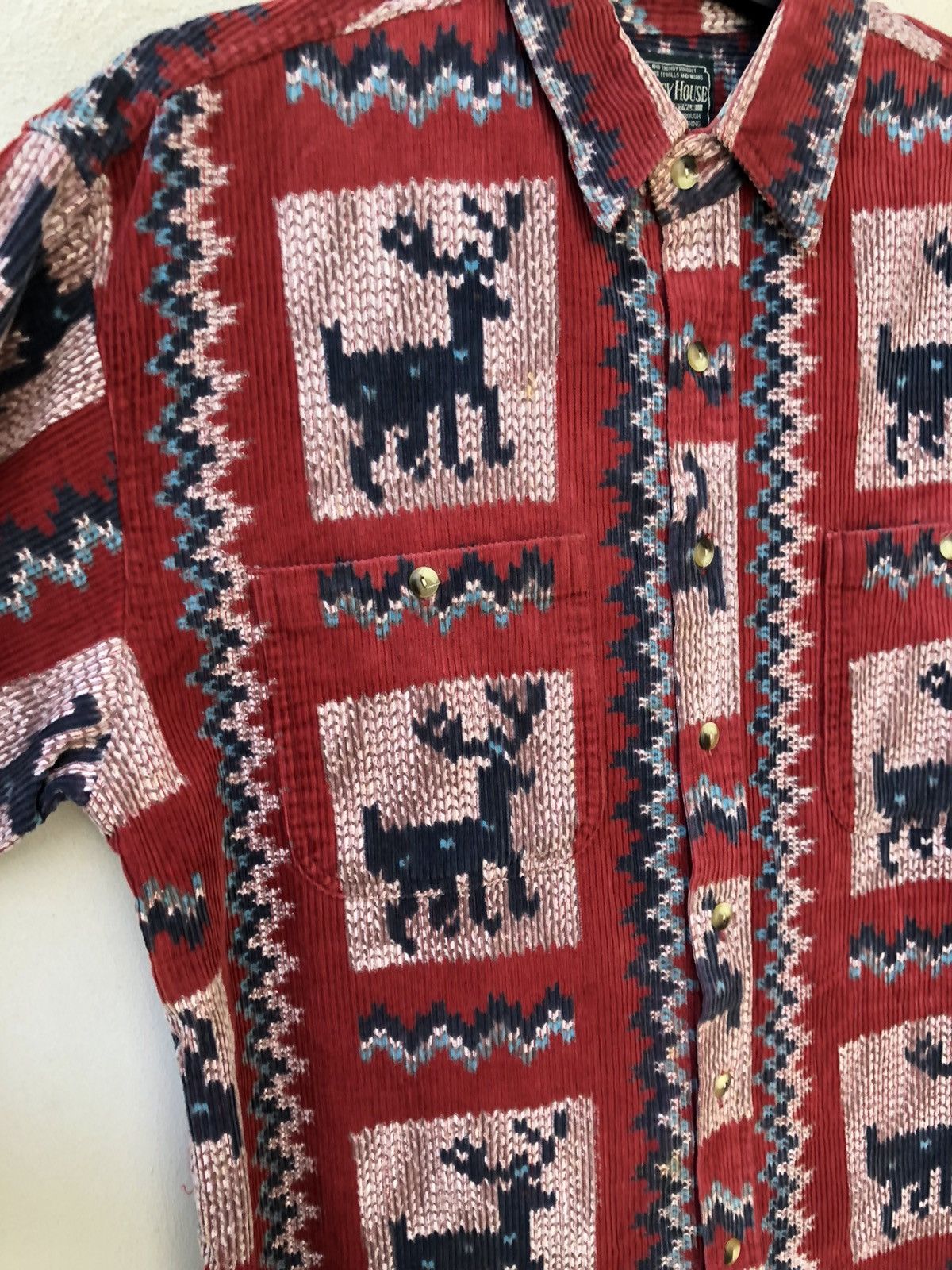 Other Vintage Kearney House Cowichan Art Thick Corduroy Shirt Size US L / EU 52-54 / 3 - 9 Thumbnail