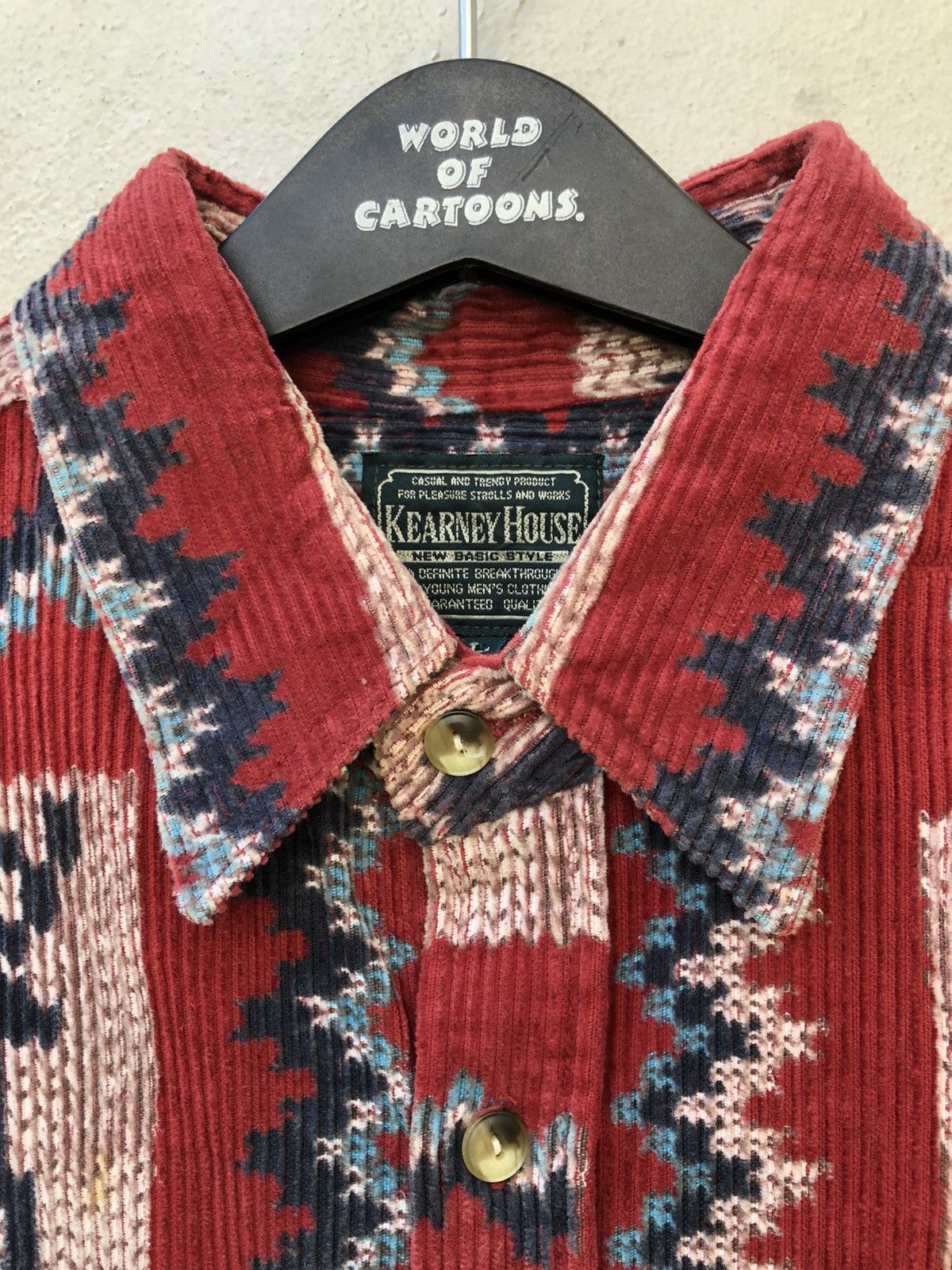 Other Vintage Kearney House Cowichan Art Thick Corduroy Shirt Size US L / EU 52-54 / 3 - 12 Thumbnail