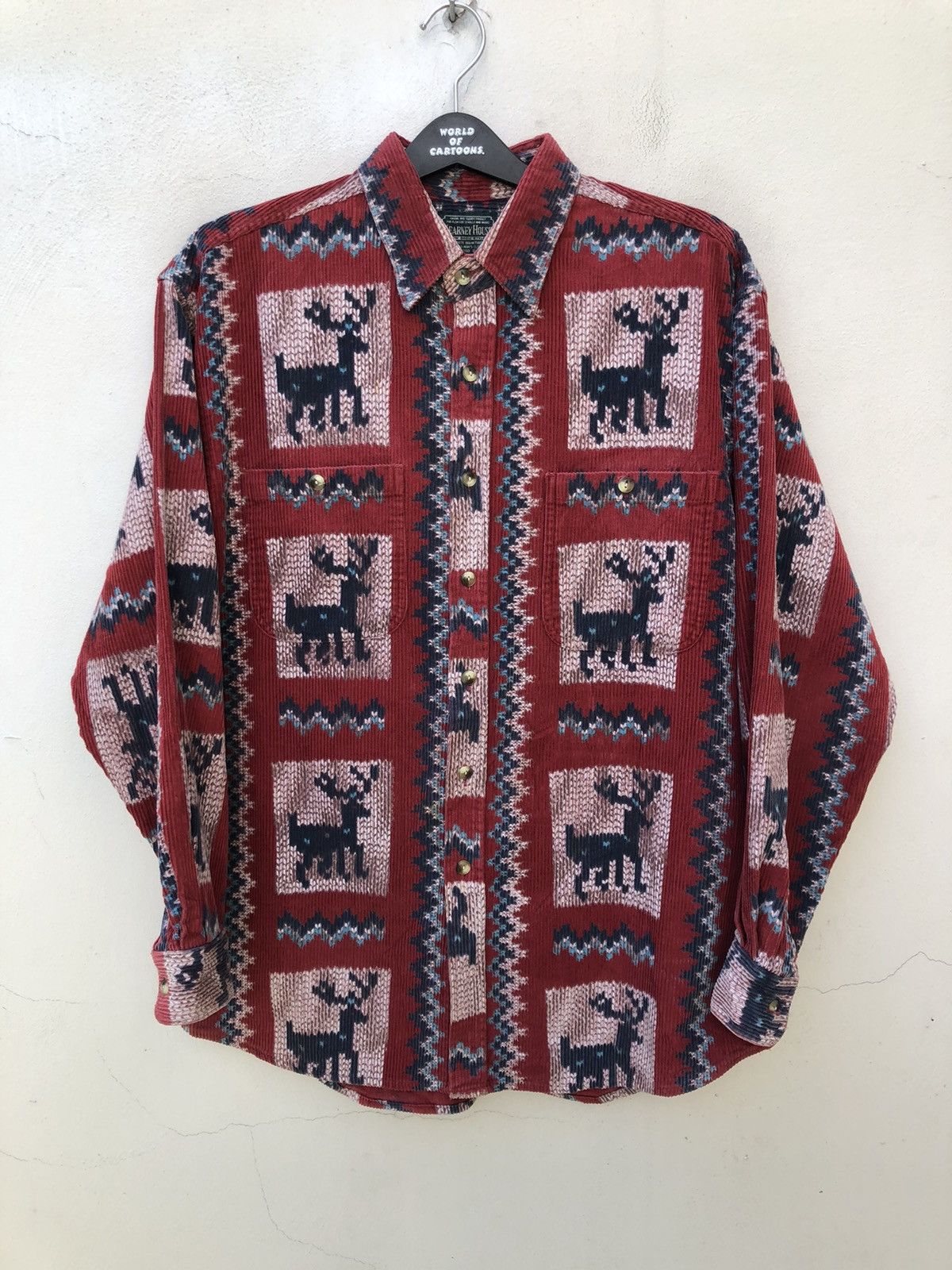Other Vintage Kearney House Cowichan Art Thick Corduroy Shirt Size US L / EU 52-54 / 3 - 1 Thumbnail