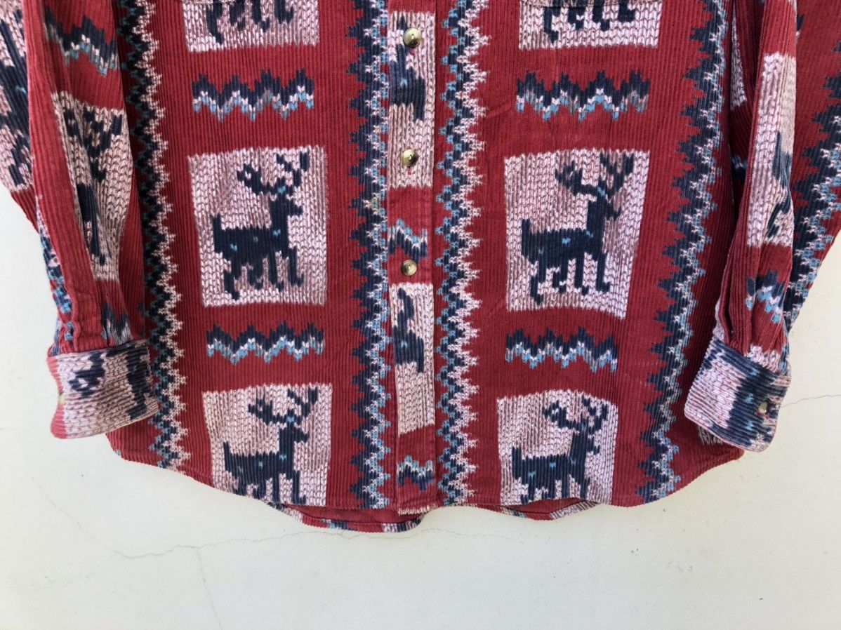 Other Vintage Kearney House Cowichan Art Thick Corduroy Shirt Size US L / EU 52-54 / 3 - 4 Thumbnail