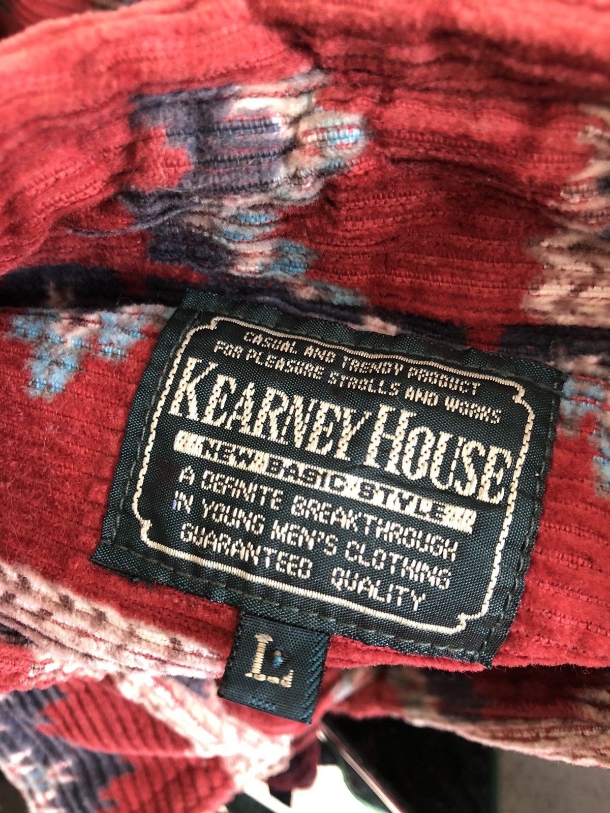 Other Vintage Kearney House Cowichan Art Thick Corduroy Shirt Size US L / EU 52-54 / 3 - 16 Thumbnail