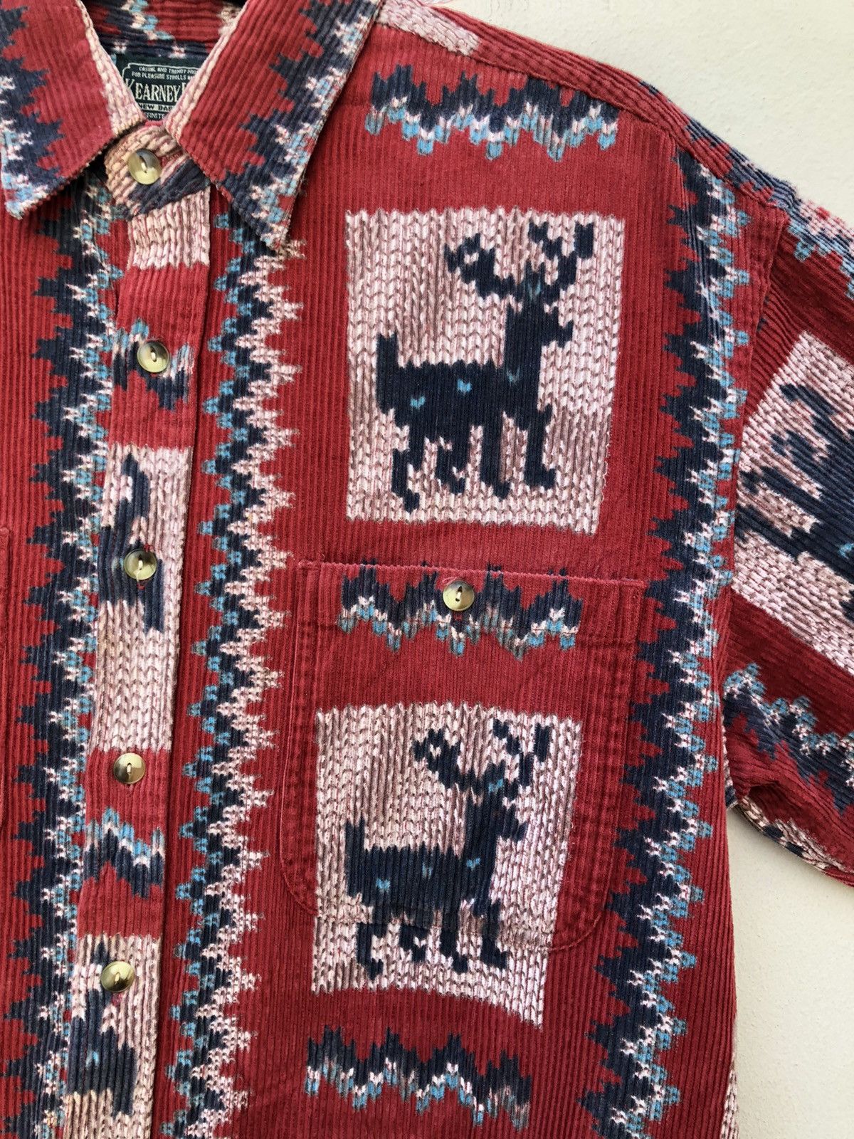 Other Vintage Kearney House Cowichan Art Thick Corduroy Shirt Size US L / EU 52-54 / 3 - 7 Thumbnail