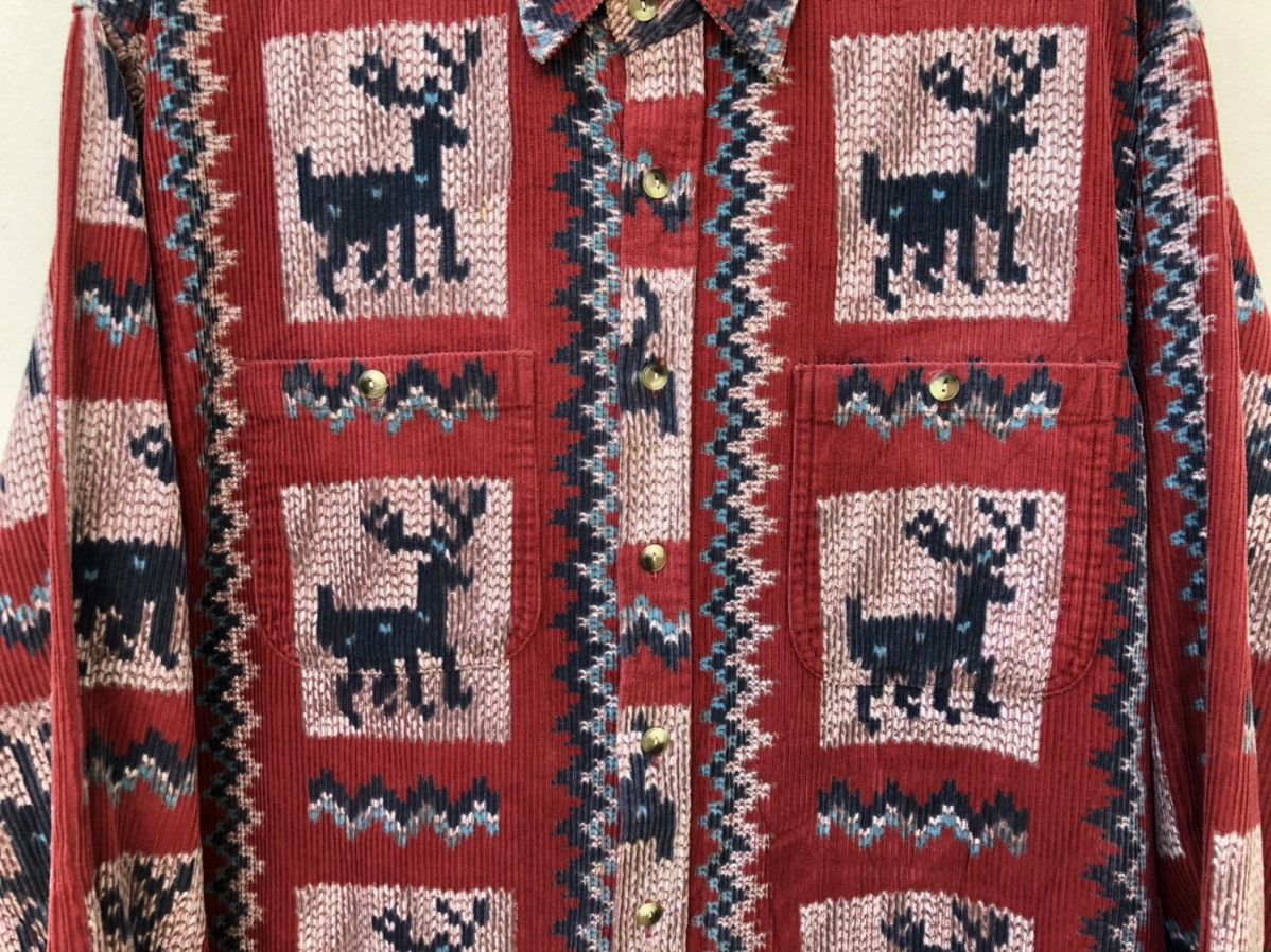 Other Vintage Kearney House Cowichan Art Thick Corduroy Shirt Size US L / EU 52-54 / 3 - 3 Thumbnail