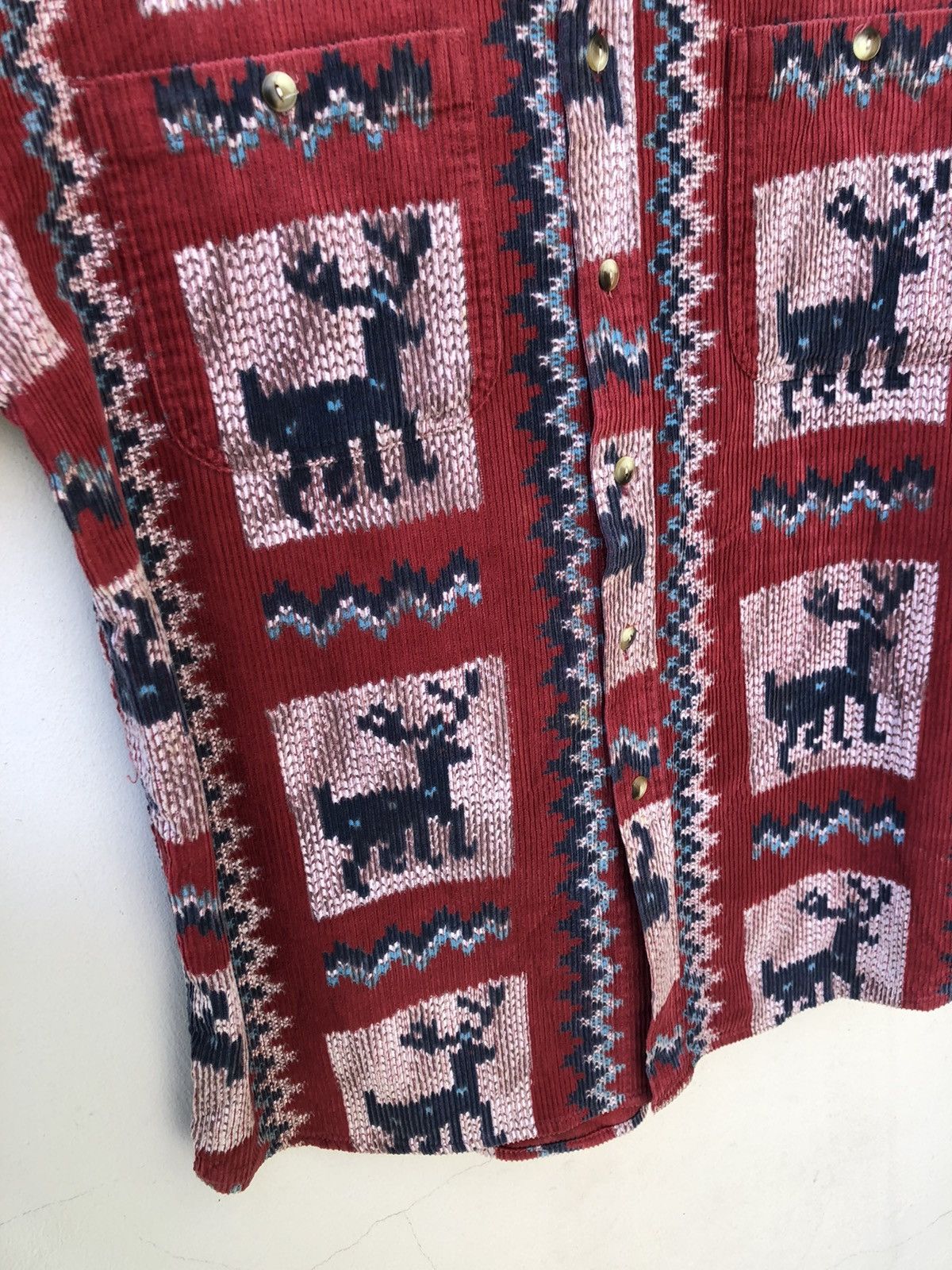 Other Vintage Kearney House Cowichan Art Thick Corduroy Shirt Size US L / EU 52-54 / 3 - 10 Thumbnail