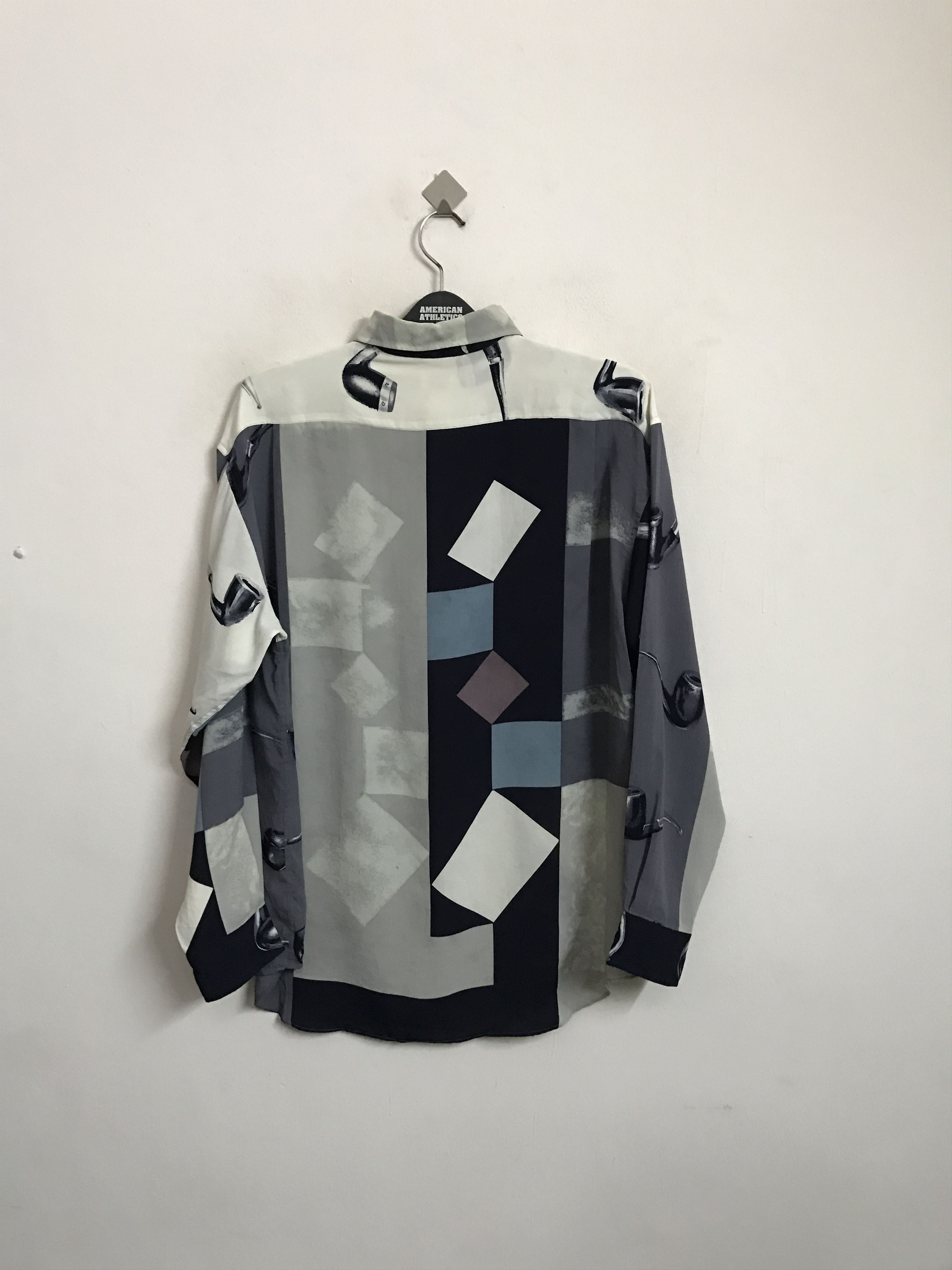 Japanese Brand 80s JUN MEN Made in Japan Smoking Pipe Pop Art Shirt Size US L / EU 52-54 / 3 - 7 Thumbnail