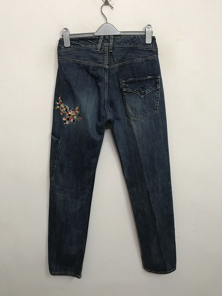 Vintage H.A.K Japan " Golden Fish " Embroidery Distress Denim Size US 30 / EU 46 - 6 Thumbnail