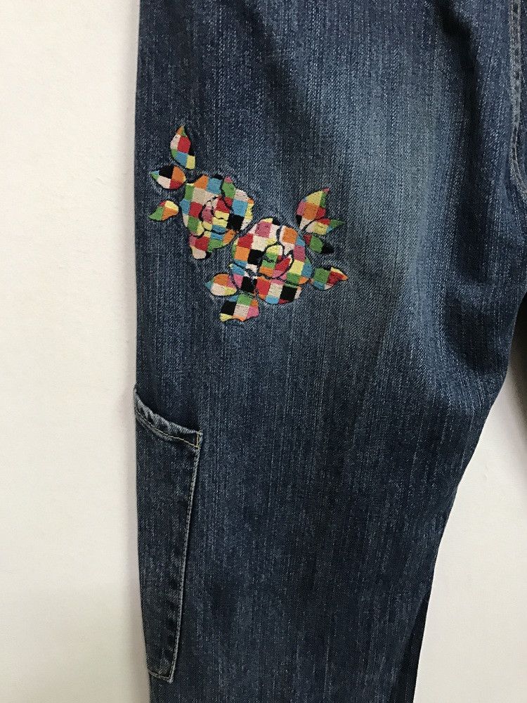 Vintage H.A.K Japan " Golden Fish " Embroidery Distress Denim Size US 30 / EU 46 - 7 Thumbnail