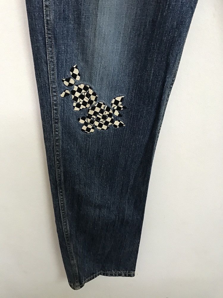 Vintage H.A.K Japan " Golden Fish " Embroidery Distress Denim Size US 30 / EU 46 - 5 Thumbnail