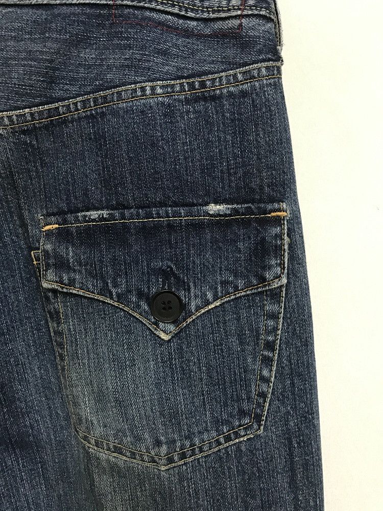 Vintage H.A.K Japan " Golden Fish " Embroidery Distress Denim Size US 30 / EU 46 - 8 Thumbnail