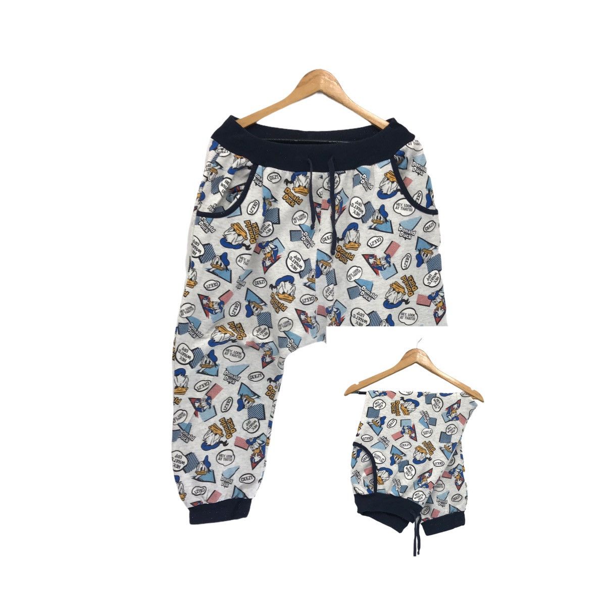 Disney × Mickey Mouse Vintage Disney Cartoon Sweatpants Full Print Donald Duck Size US 29 - 1 Thumbnail