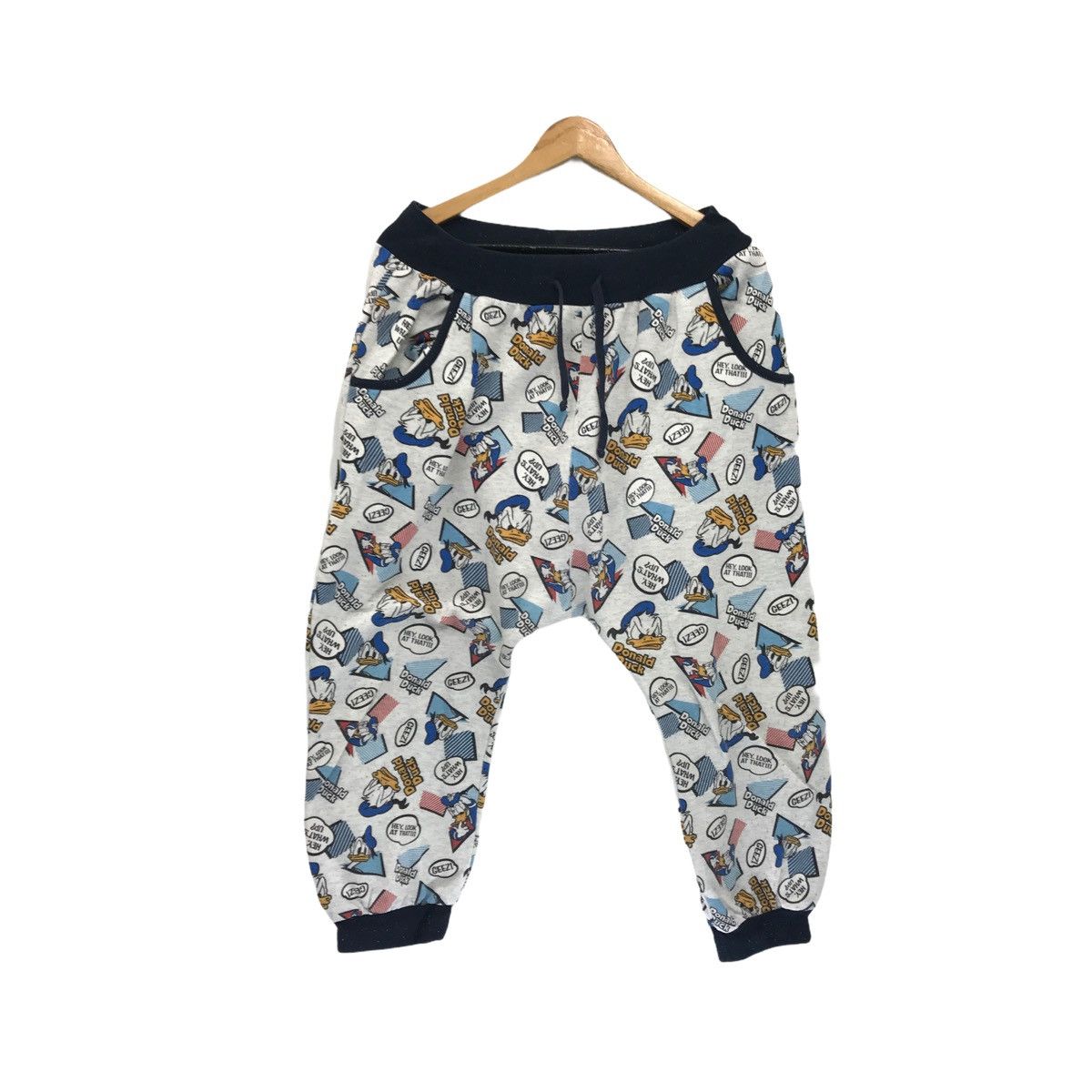Disney × Mickey Mouse Vintage Disney Cartoon Sweatpants Full Print Donald Duck Size US 29 - 2 Thumbnail