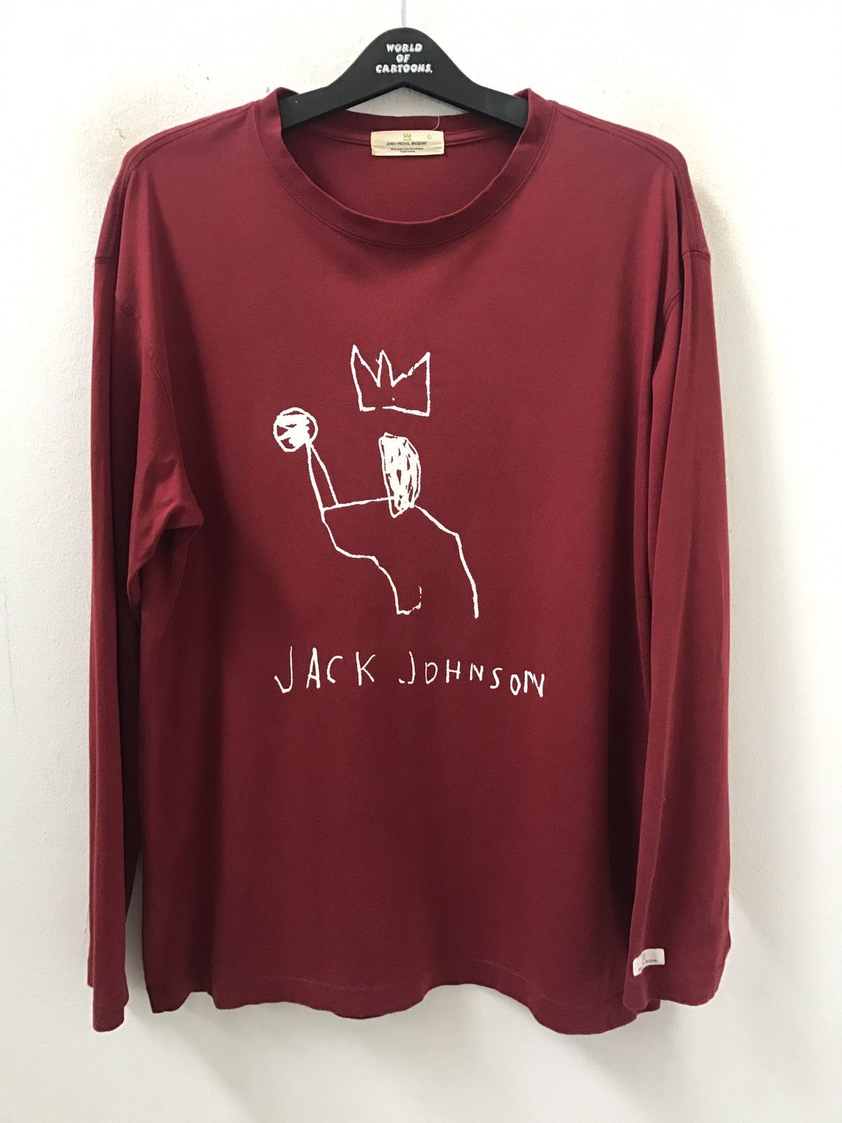 Jean-Michel Basquiat × Vintage Vintage JMB X Uniqlo Jack Johnson LS Red Pop Art tee Size US L / EU 52-54 / 3 - 2 Thumbnail