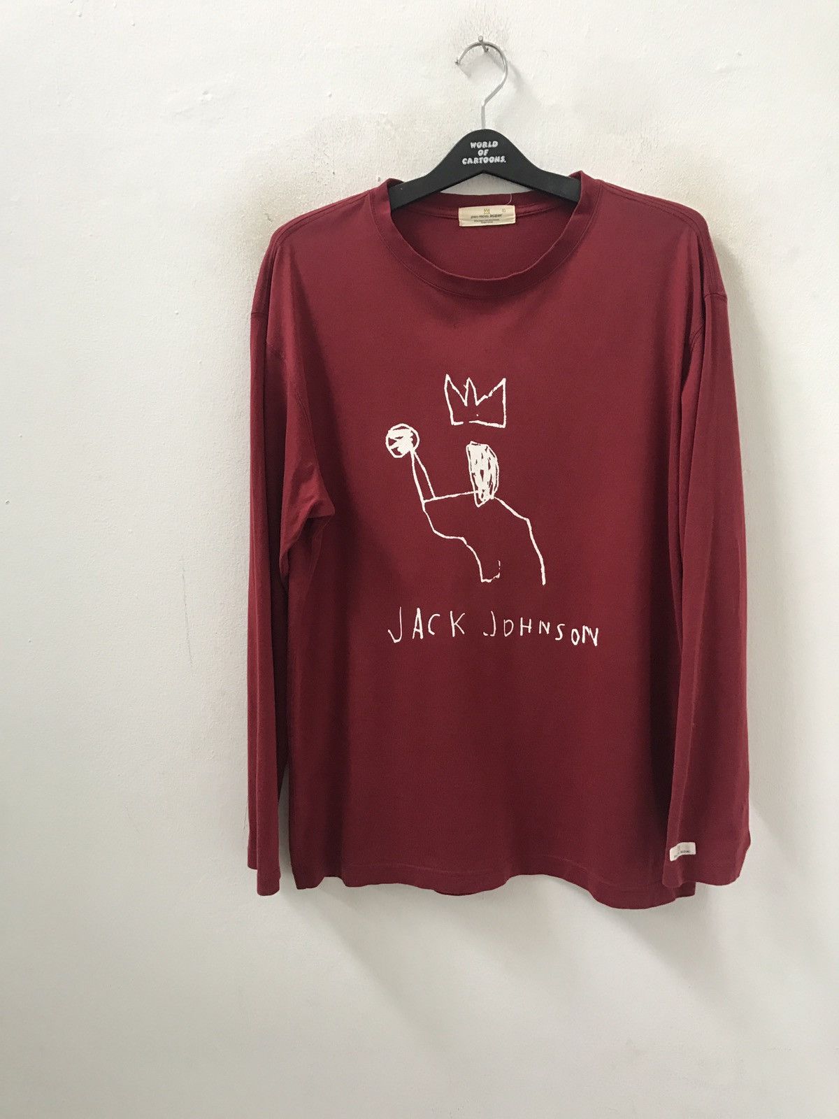 Jean-Michel Basquiat × Vintage Vintage JMB X Uniqlo Jack Johnson LS Red Pop Art tee Size US L / EU 52-54 / 3 - 1 Thumbnail