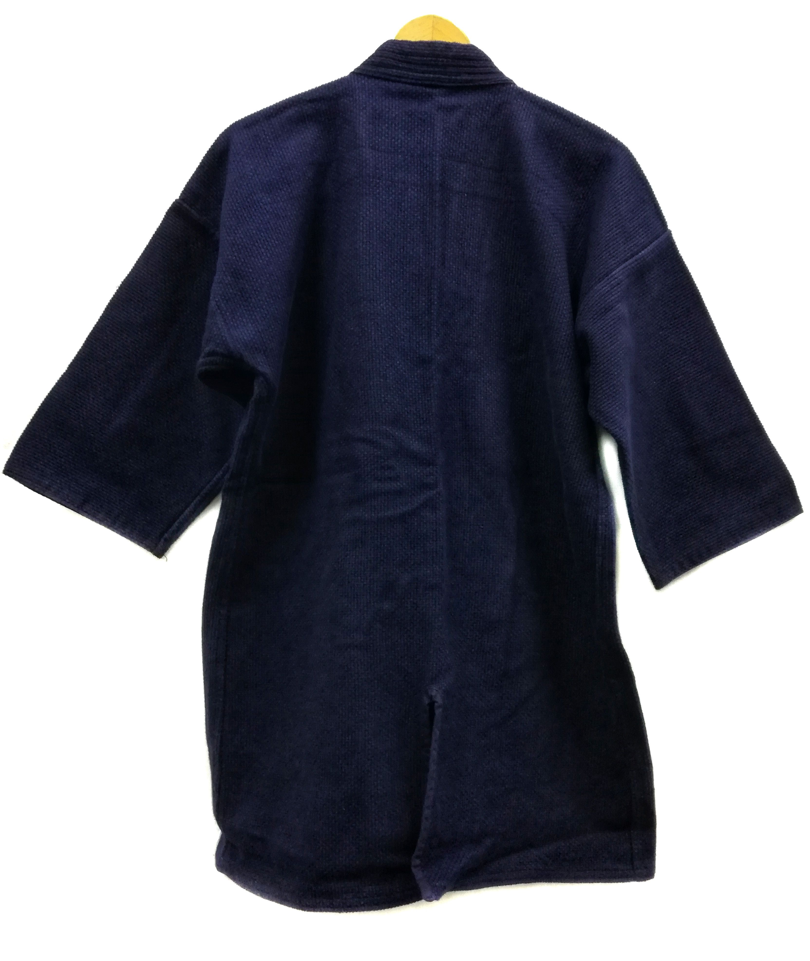 Indigo × Japanese Brand 🔥Indigo Dyed Sashiko Noragi Kimono Visvim Style Design🔥 Size US M / EU 48-50 / 2 - 11 Thumbnail
