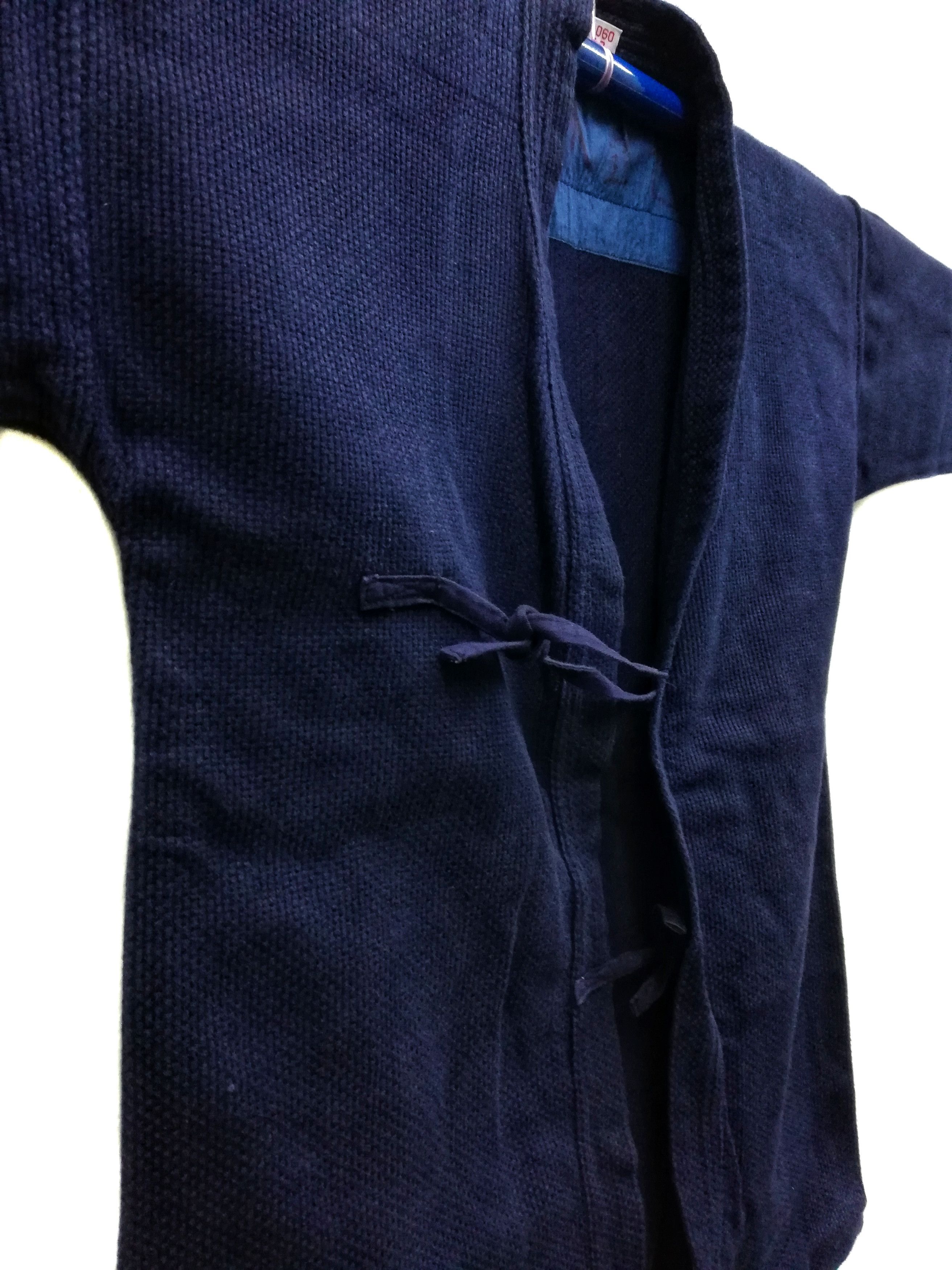 Indigo × Japanese Brand 🔥Indigo Dyed Sashiko Noragi Kimono Visvim Style Design🔥 Size US M / EU 48-50 / 2 - 4 Thumbnail