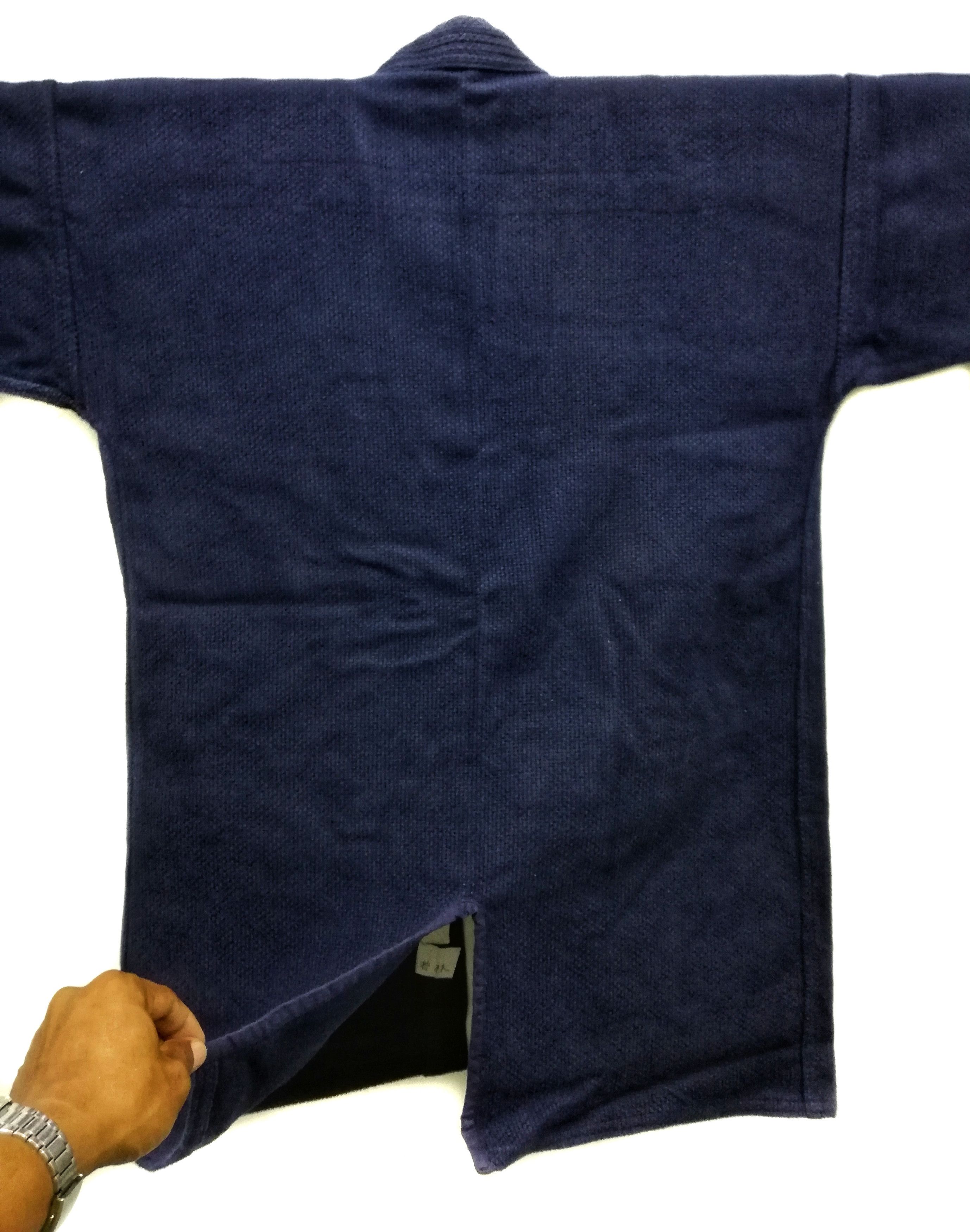 Indigo × Japanese Brand 🔥Indigo Dyed Sashiko Noragi Kimono Visvim Style Design🔥 Size US M / EU 48-50 / 2 - 6 Thumbnail