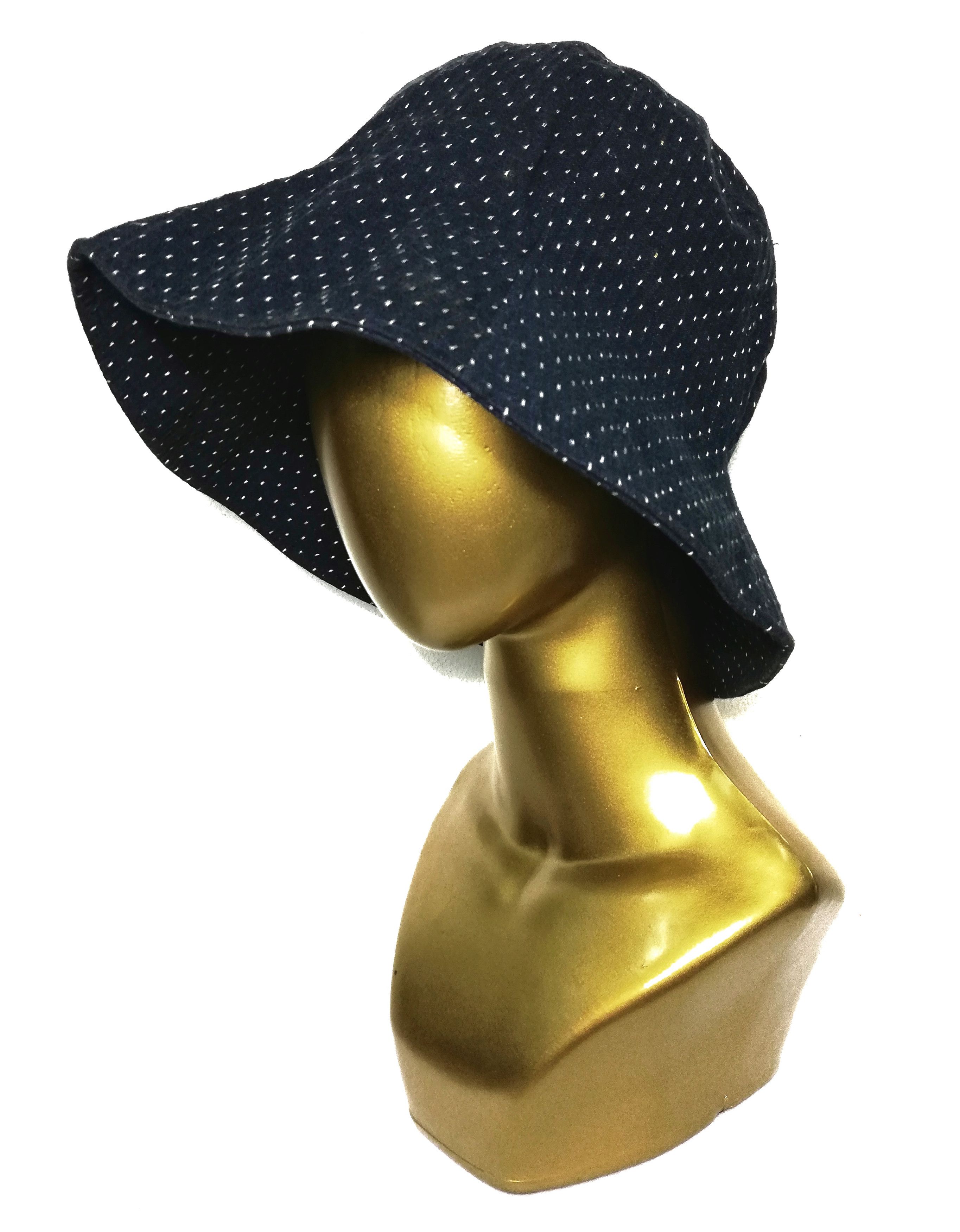 Indigo × Japanese Brand 🔥MEGA RARE Dope Design Indigo Sashiko Stitching Bucket Hat Size ONE SIZE - 3 Thumbnail