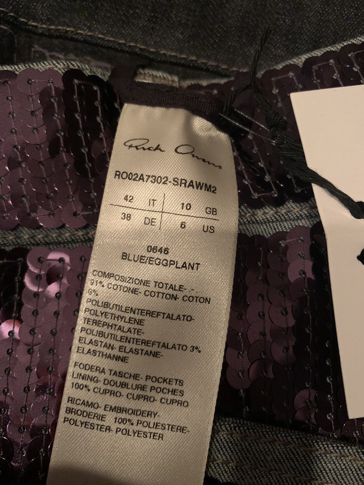 Rick Owens TYRONE JEANS SEQUIN EU42 Size US 29 - 10 Thumbnail