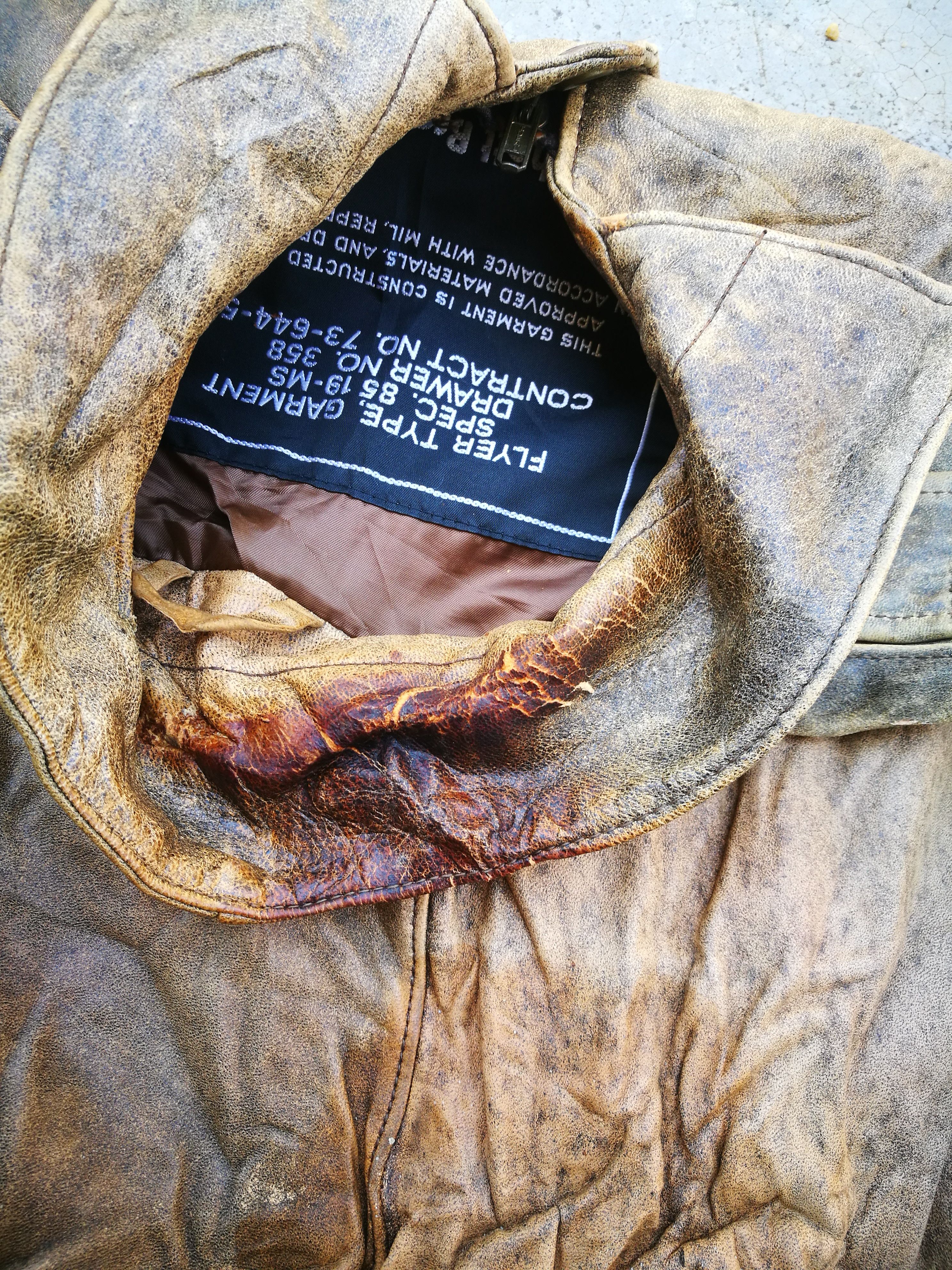 Schott Schott bros.inc Distressed Leather Air Force Jacket 0001A Size US S / EU 44-46 / 1 - 5 Thumbnail