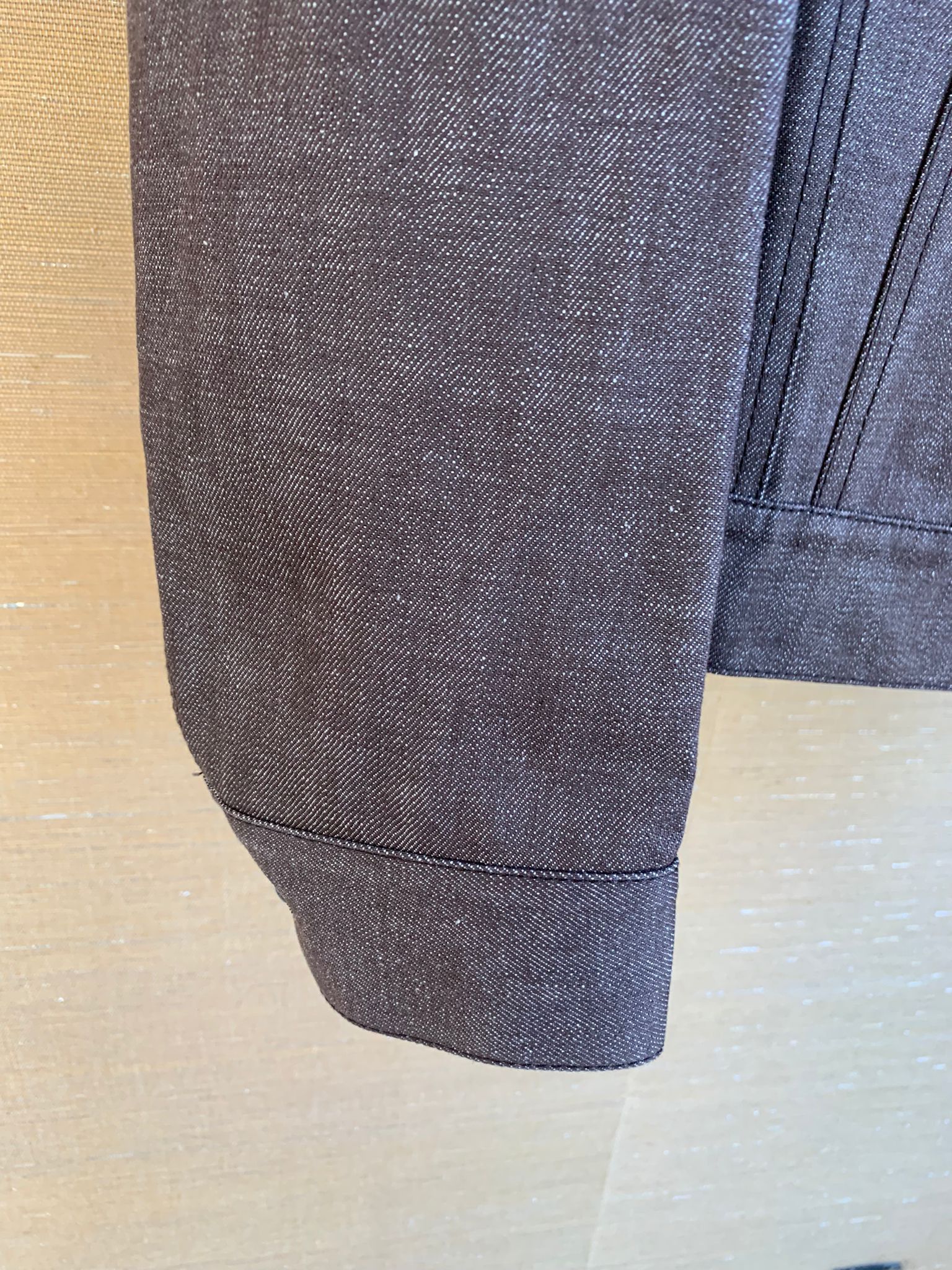 Bottega Veneta Leather Hybrid Denim Jacket in Brown Black Size US M / EU 48-50 / 2 - 14 Thumbnail