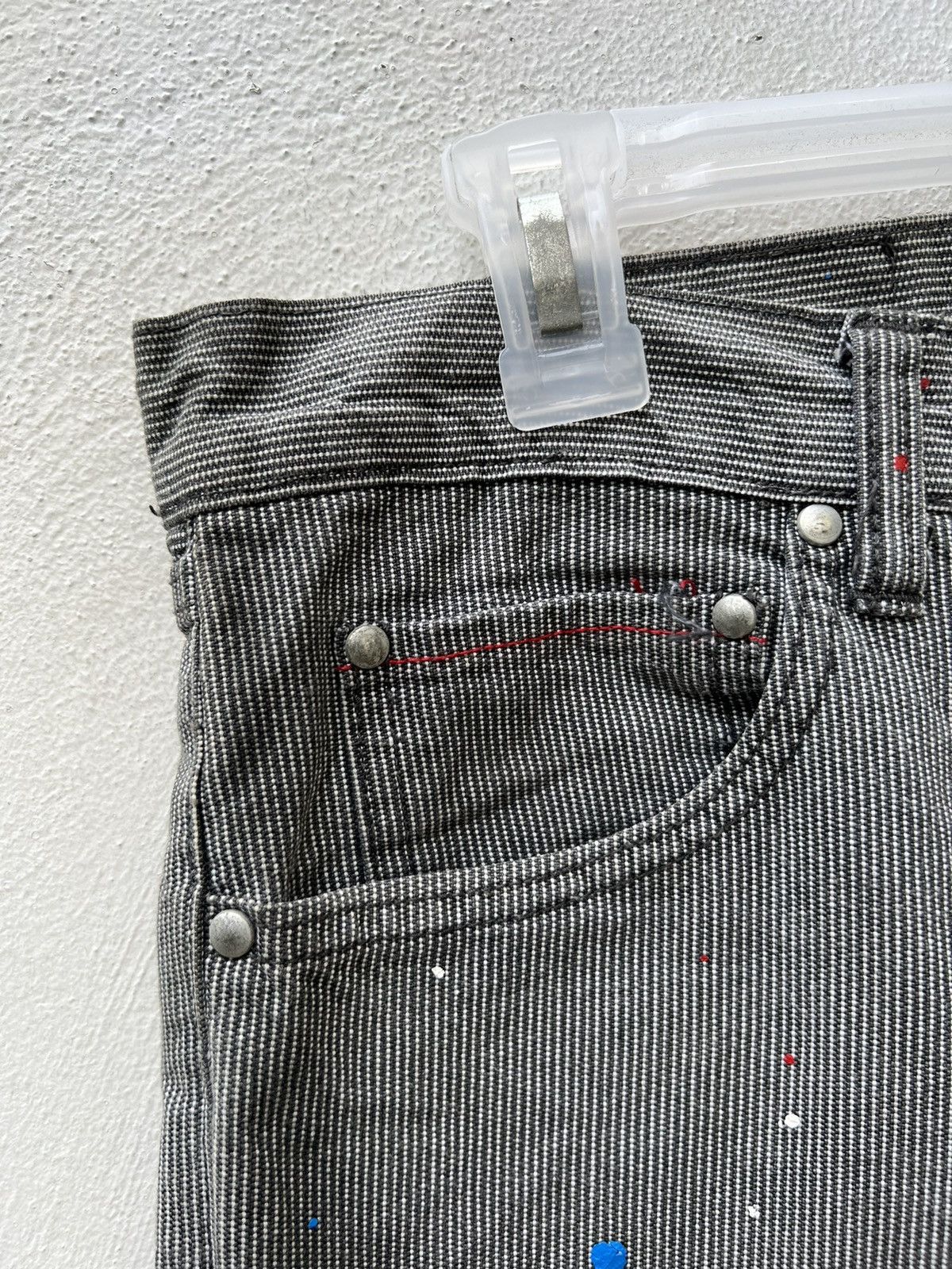 Vintage HIROMICHI NAKANO Japan Paint Splashed Striped Painter Pant Size US 32 / EU 48 - 7 Thumbnail