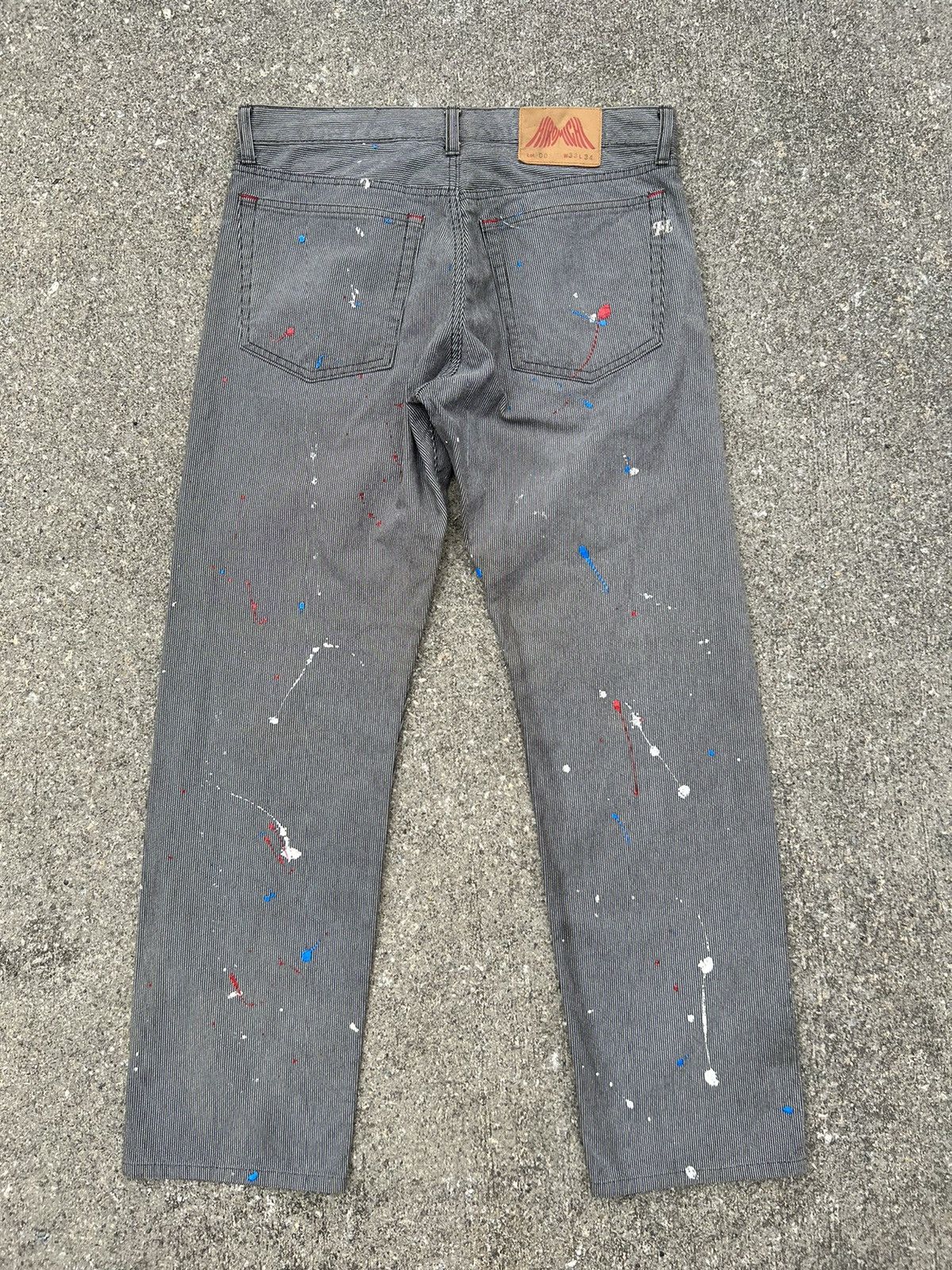 Vintage HIROMICHI NAKANO Japan Paint Splashed Striped Painter Pant Size US 32 / EU 48 - 5 Thumbnail