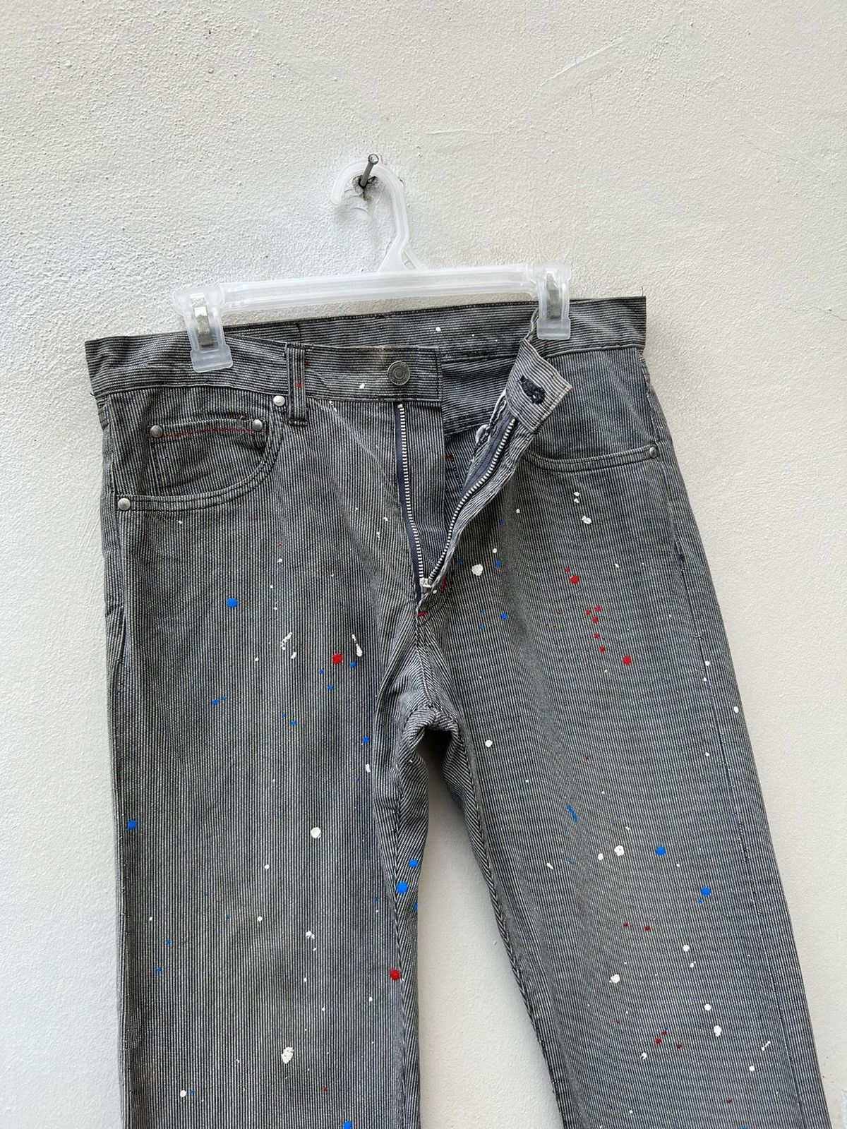 Vintage HIROMICHI NAKANO Japan Paint Splashed Striped Painter Pant Size US 32 / EU 48 - 8 Thumbnail