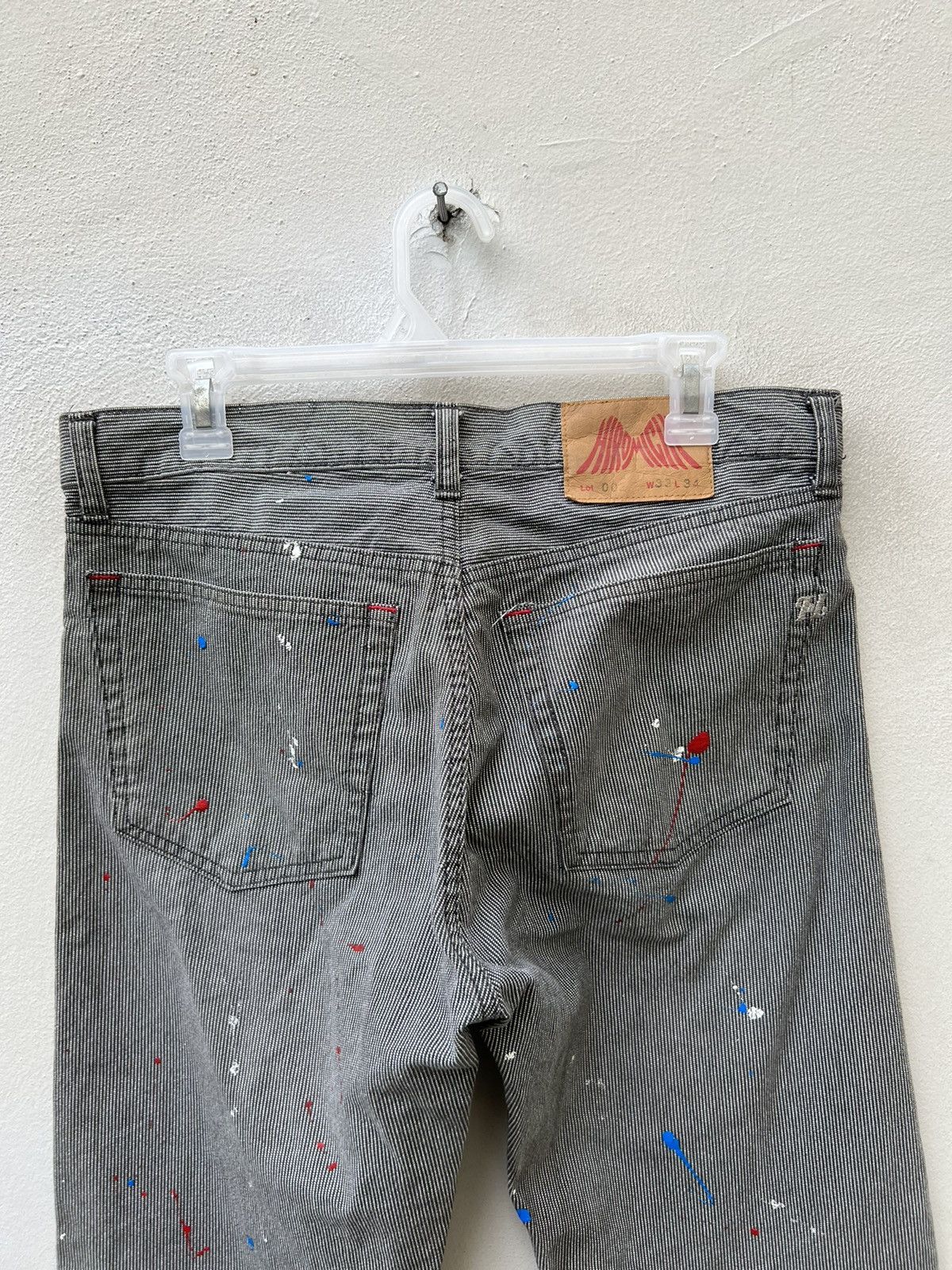 Vintage HIROMICHI NAKANO Japan Paint Splashed Striped Painter Pant Size US 32 / EU 48 - 15 Thumbnail