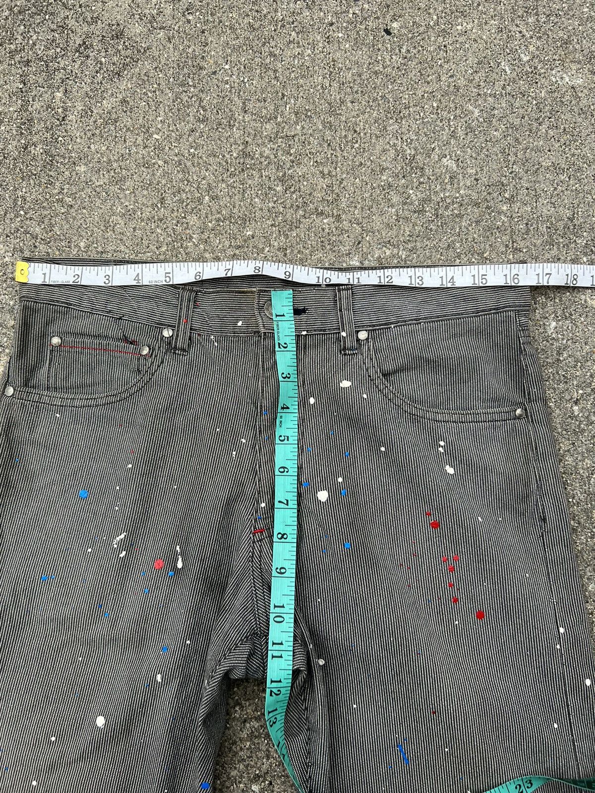 Vintage HIROMICHI NAKANO Japan Paint Splashed Striped Painter Pant Size US 32 / EU 48 - 2 Thumbnail
