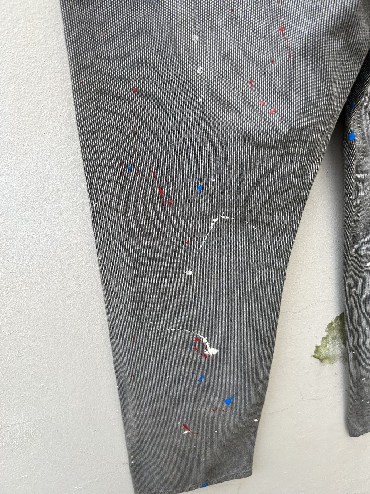 Vintage HIROMICHI NAKANO Japan Paint Splashed Striped Painter Pant Size US 32 / EU 48 - 16 Thumbnail