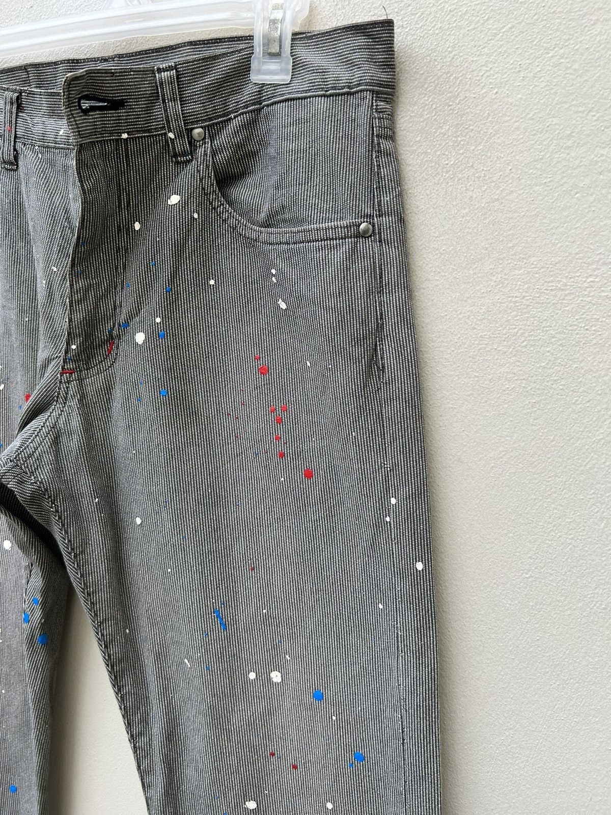Vintage HIROMICHI NAKANO Japan Paint Splashed Striped Painter Pant Size US 32 / EU 48 - 11 Thumbnail
