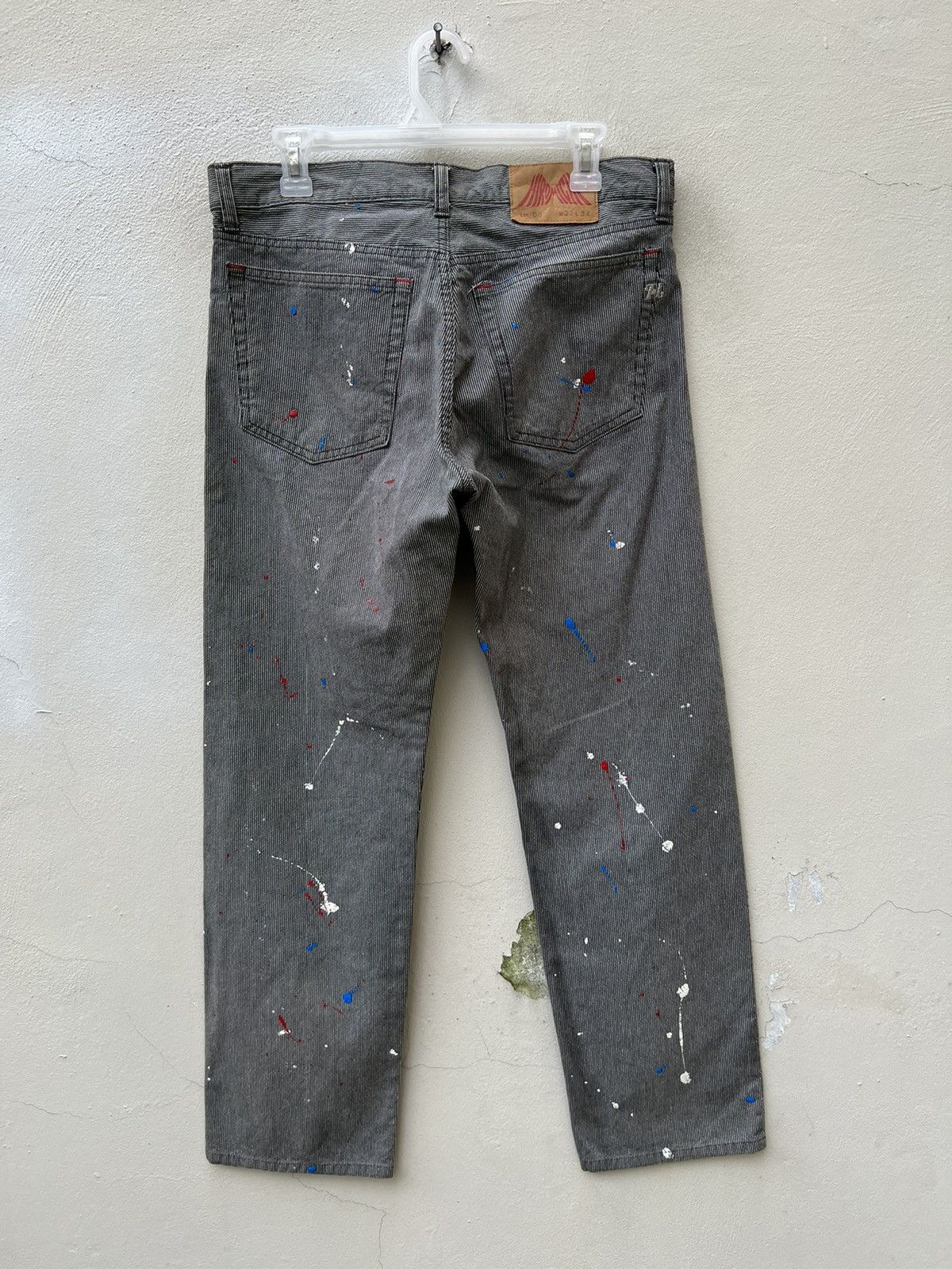 Vintage HIROMICHI NAKANO Japan Paint Splashed Striped Painter Pant Size US 32 / EU 48 - 14 Thumbnail