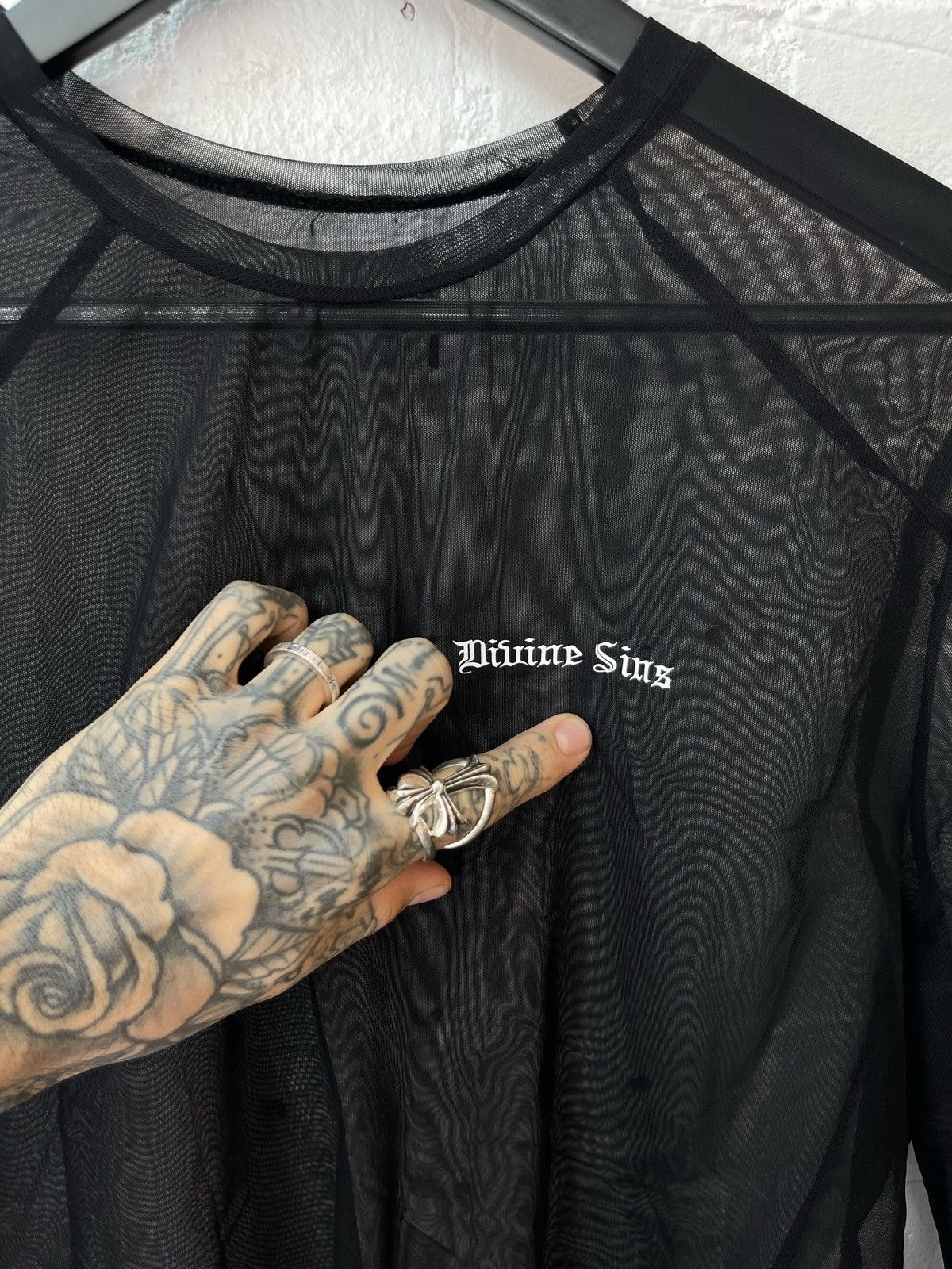 Other DIVINE SINS NYC Mesh sheer Shirt M / L Size US L / EU 52-54 / 3 - 3 Thumbnail