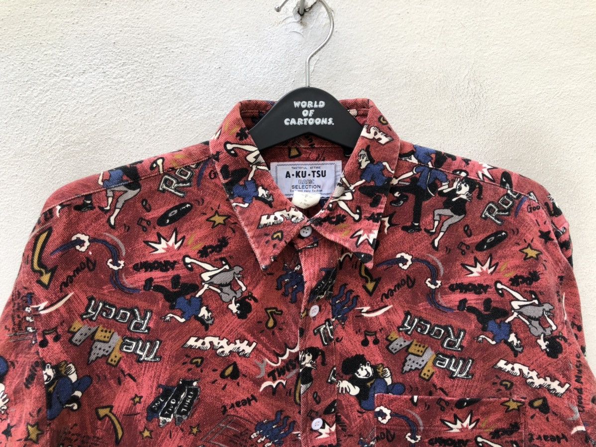 Vintage Vintage 90s J-Way Japan Printed Anime Gabardine Shirt Size US L / EU 52-54 / 3 - 4 Thumbnail