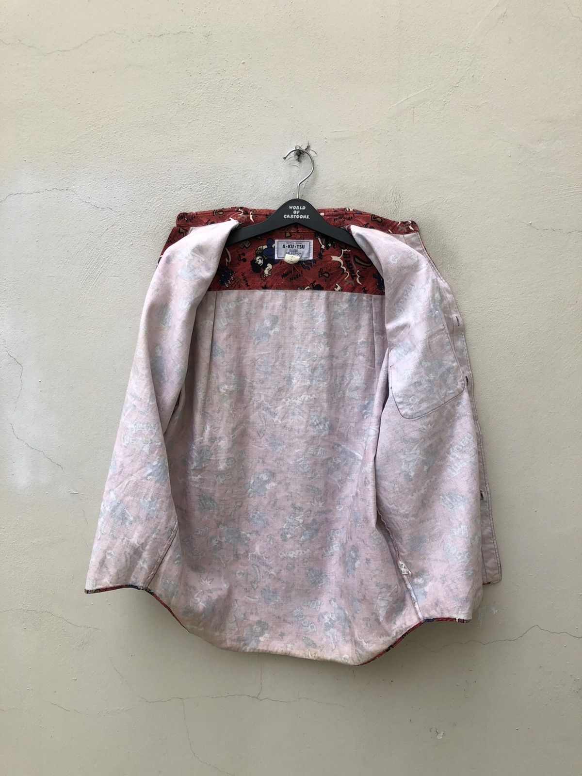 Vintage Vintage 90s J-Way Japan Printed Anime Gabardine Shirt Size US L / EU 52-54 / 3 - 18 Thumbnail