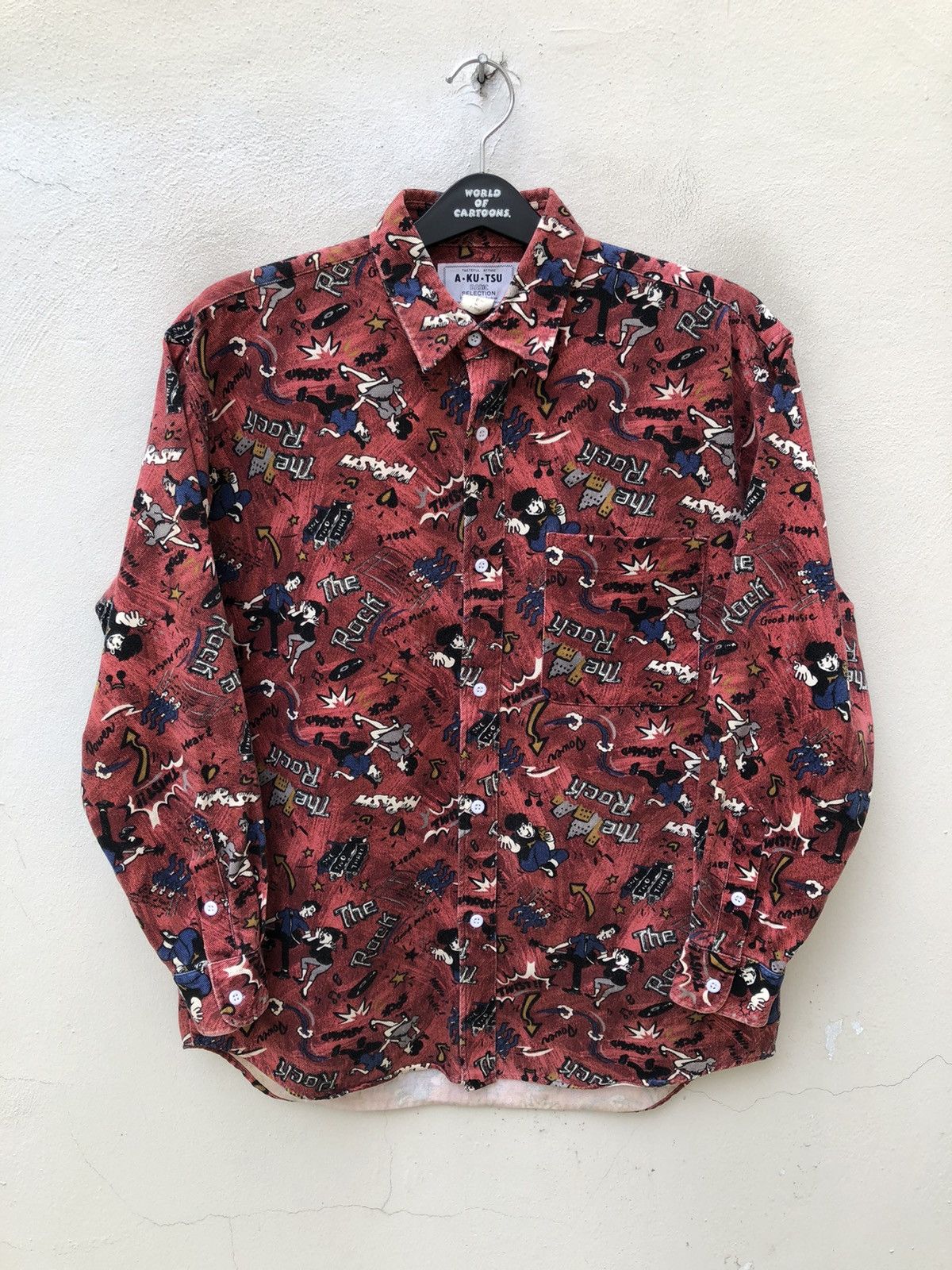 Vintage Vintage 90s J-Way Japan Printed Anime Gabardine Shirt Size US L / EU 52-54 / 3 - 1 Thumbnail