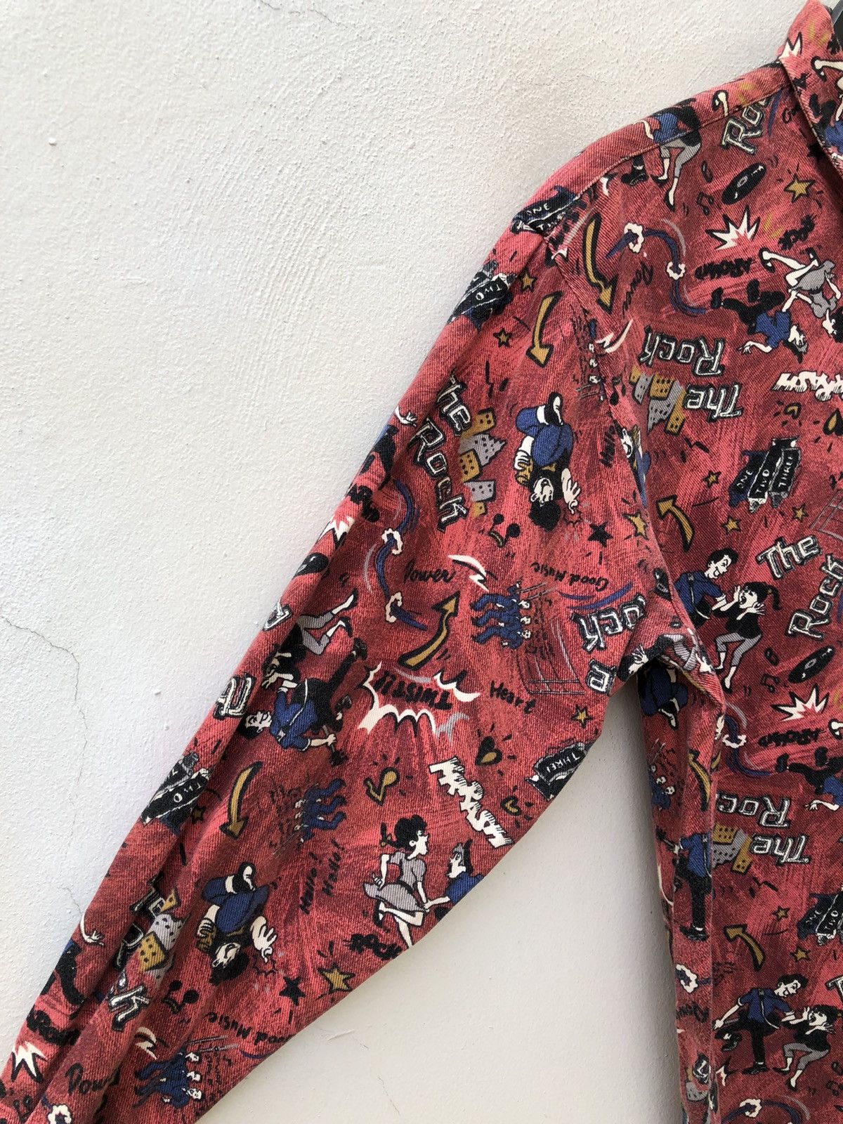Vintage Vintage 90s J-Way Japan Printed Anime Gabardine Shirt Size US L / EU 52-54 / 3 - 11 Thumbnail