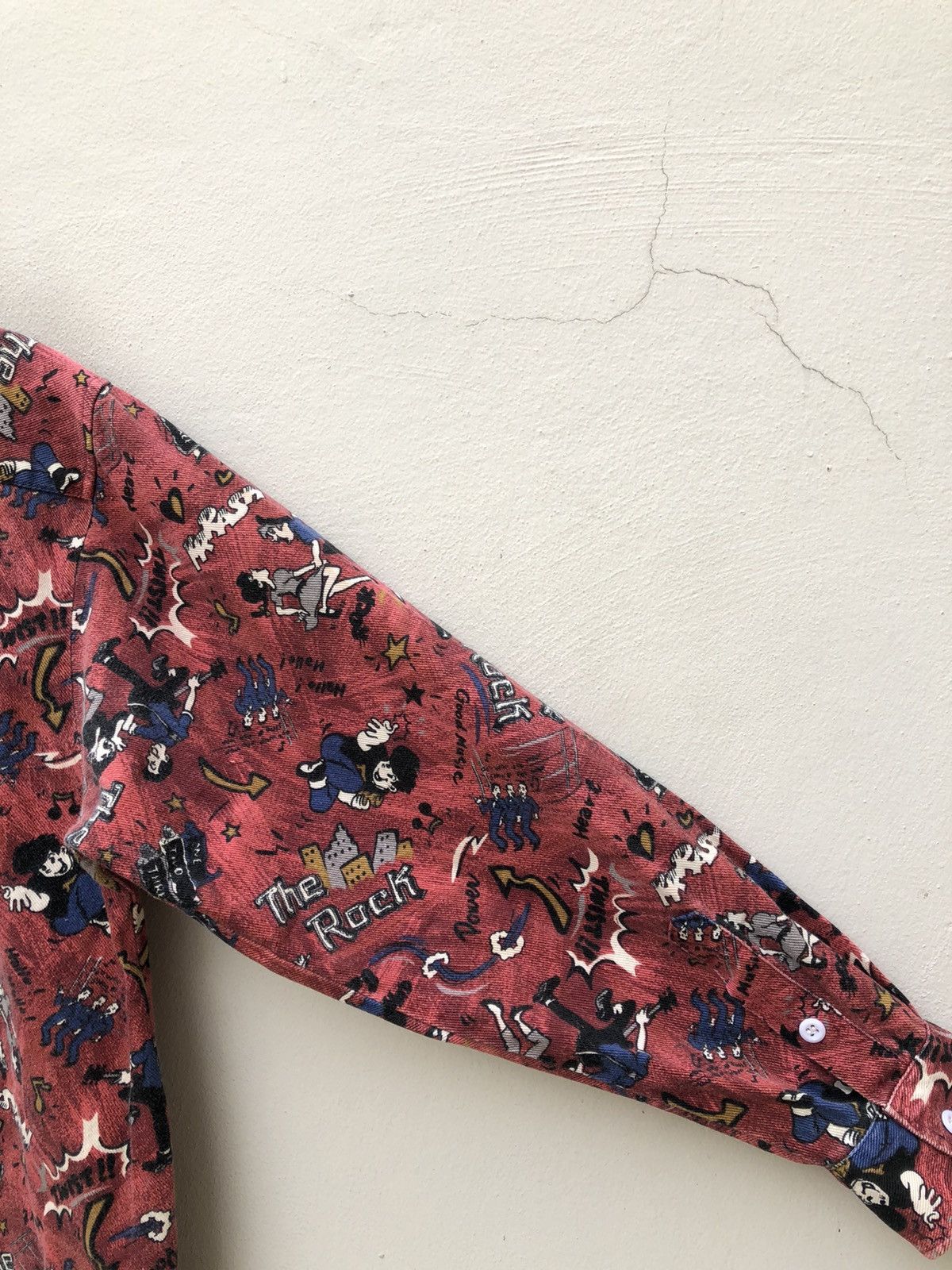 Vintage Vintage 90s J-Way Japan Printed Anime Gabardine Shirt Size US L / EU 52-54 / 3 - 16 Thumbnail