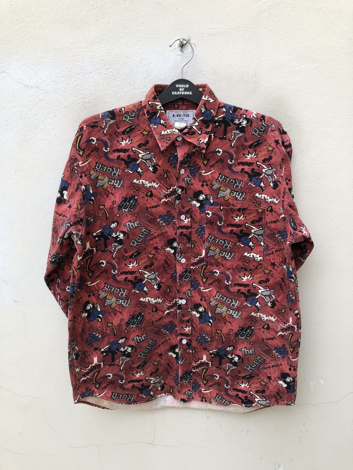 Vintage Vintage 90s J-Way Japan Printed Anime Gabardine Shirt Size US L / EU 52-54 / 3 - 3 Thumbnail