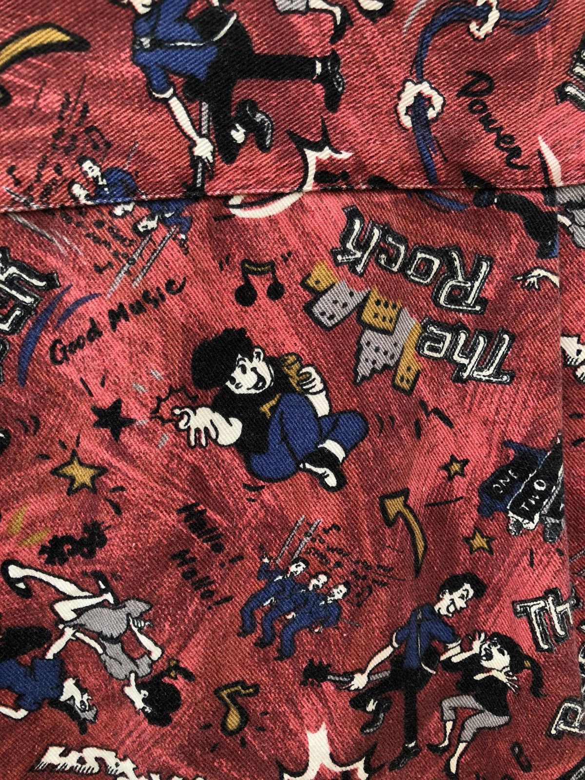Vintage Vintage 90s J-Way Japan Printed Anime Gabardine Shirt Size US L / EU 52-54 / 3 - 13 Thumbnail