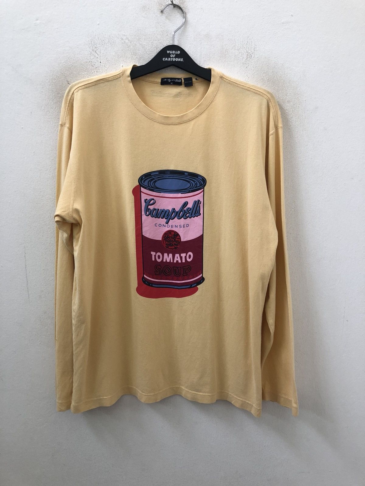 Andy Warhol 2005 Andy Warhol Campbell Tomato Soup Pop Art Yellow LS Size US XL / EU 56 / 4 - 1 Thumbnail